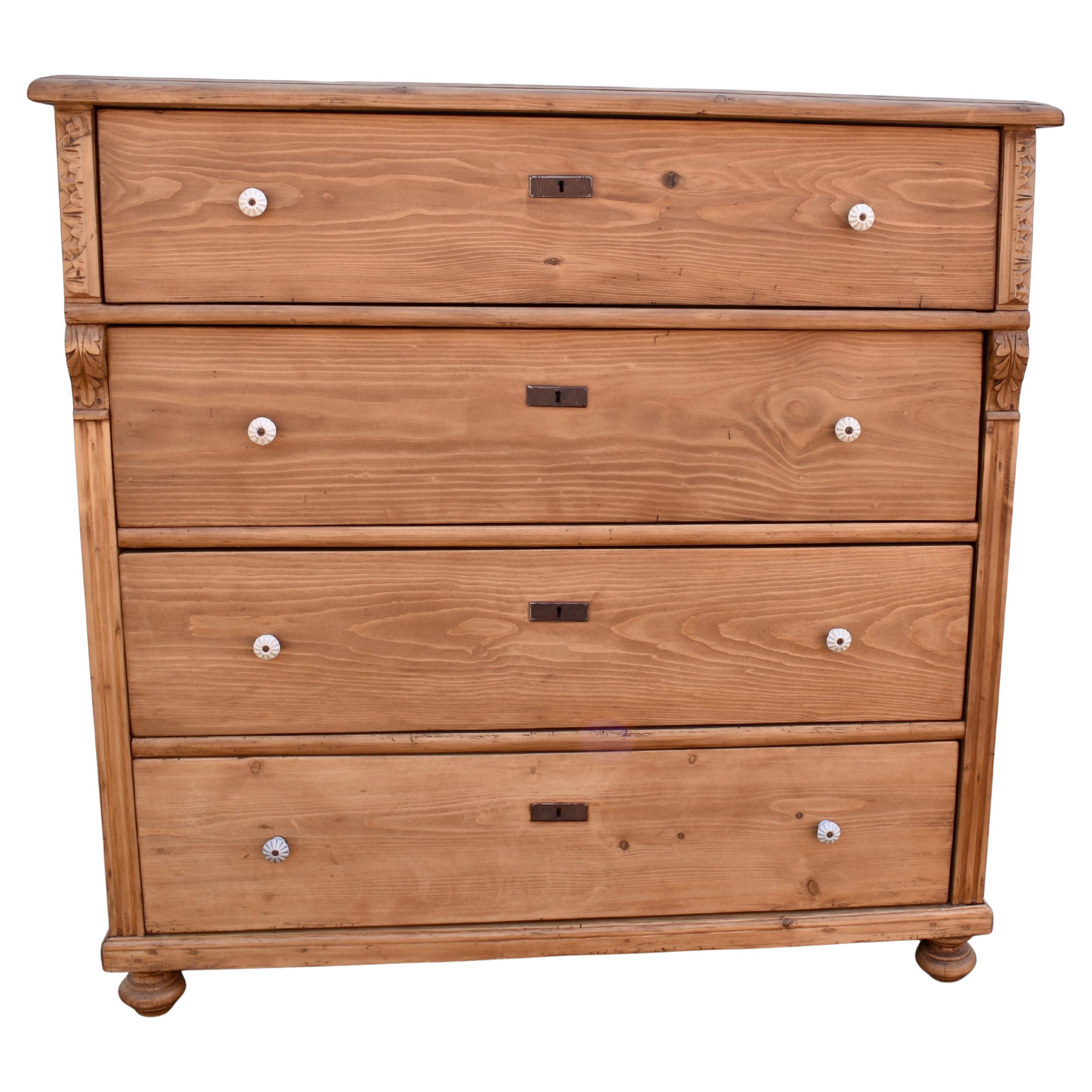 Large Pine Chest Of Four Drawers At 1stDibs Large Pine Chest Of Four Drawers At 1stDibs