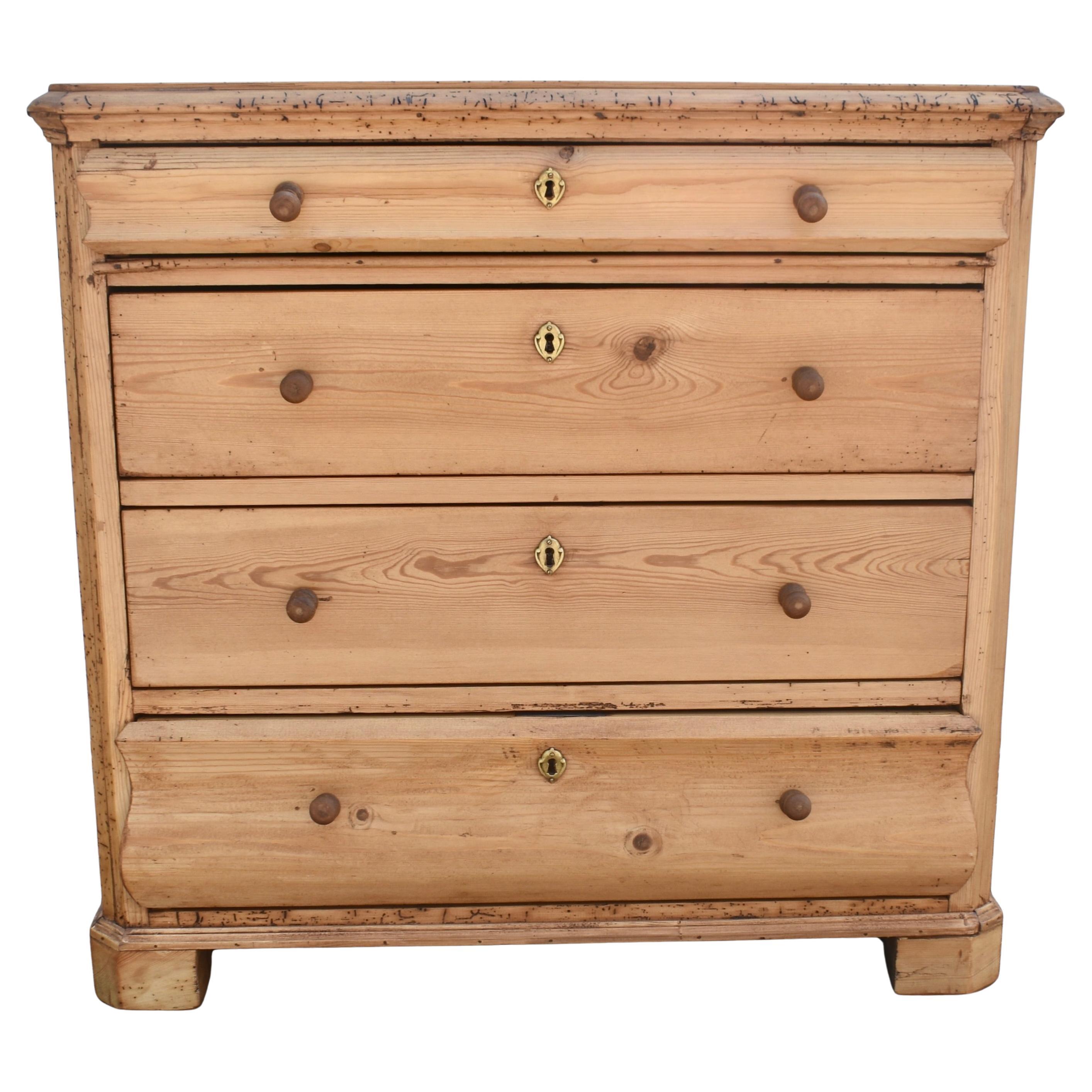 Pine Chest of Four Drawers