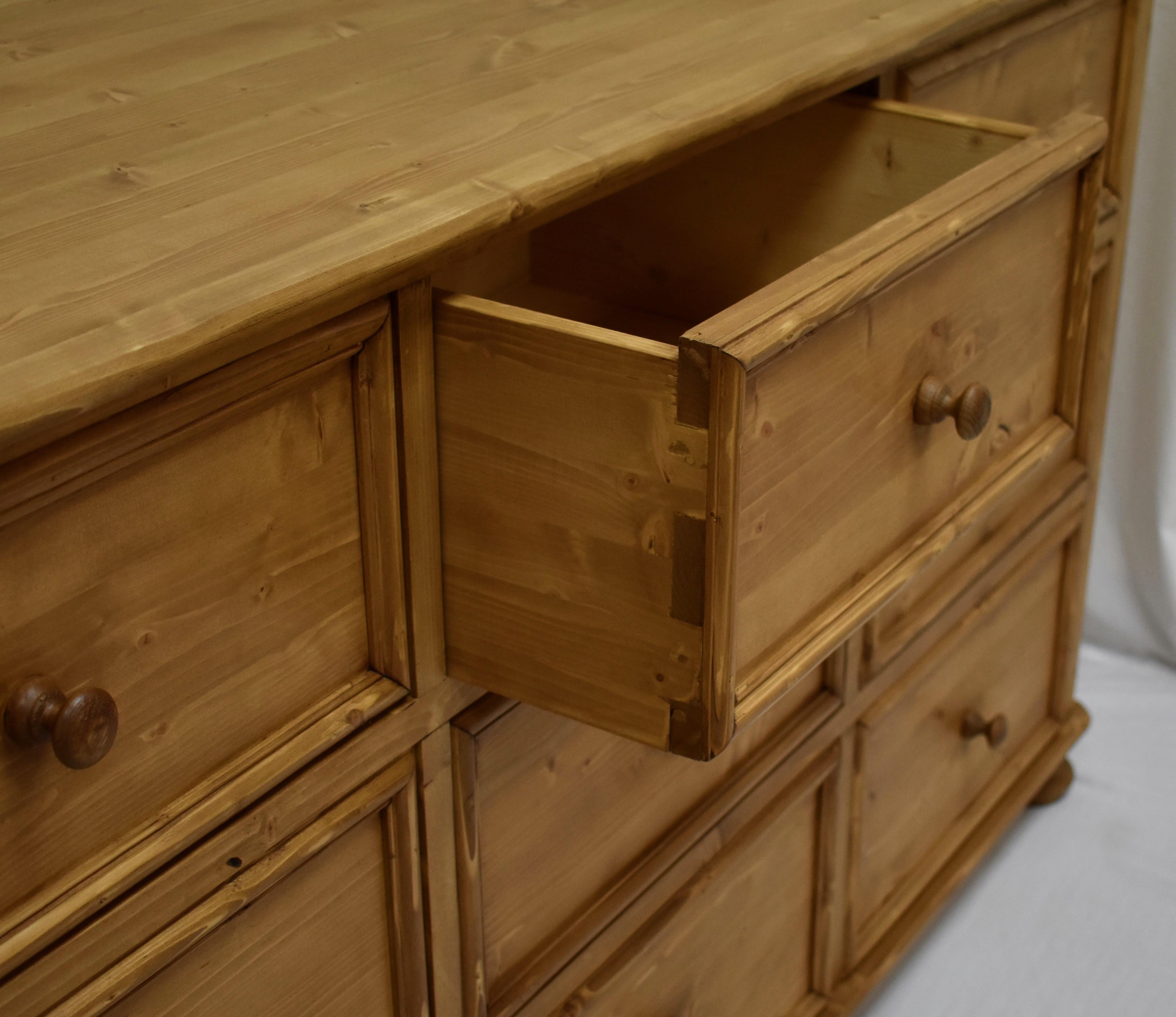 Contemporary Pine Chest of Nine Drawers