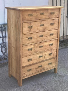 Pine Chest of Six Drawers of Equal Depth
