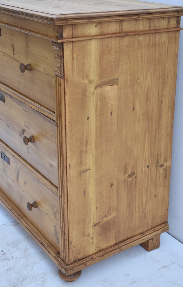 Pine Chest of Three Drawers at 1stDibs