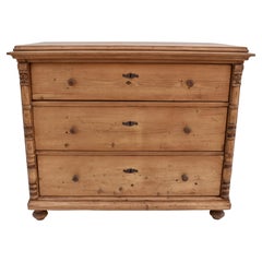 Antique Pine Chest of Three Drawers