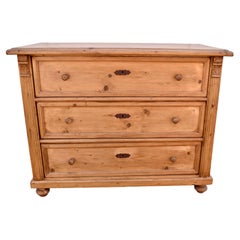 Antique Pine Chest of Three Drawers