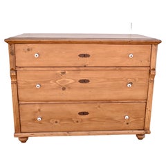 Antique Pine Chest of Three Drawers