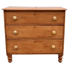 Antique Pine Chest of Three Drawers