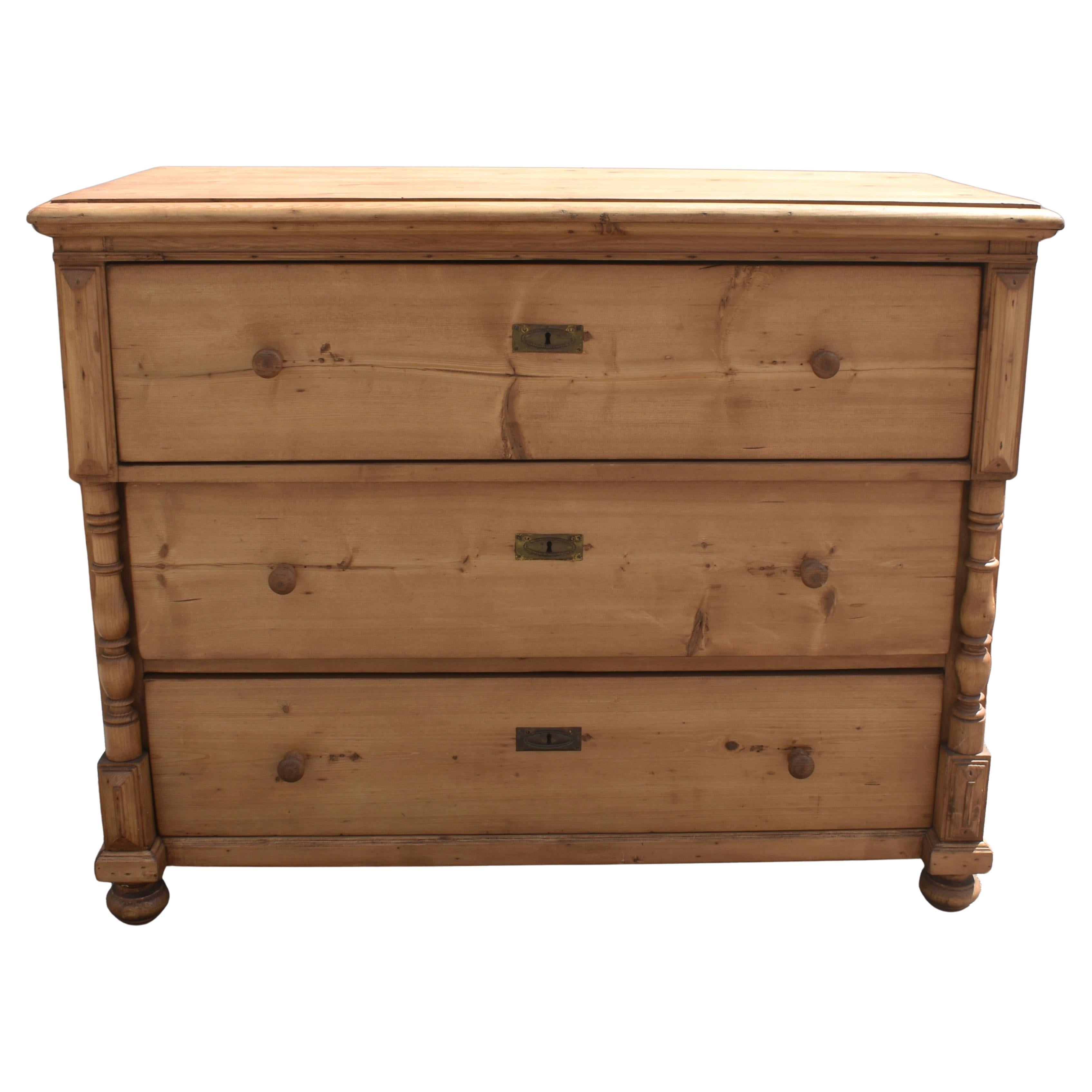 Pine Chest of Three Drawers