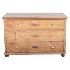 Antique Pine Chest of Three Drawers