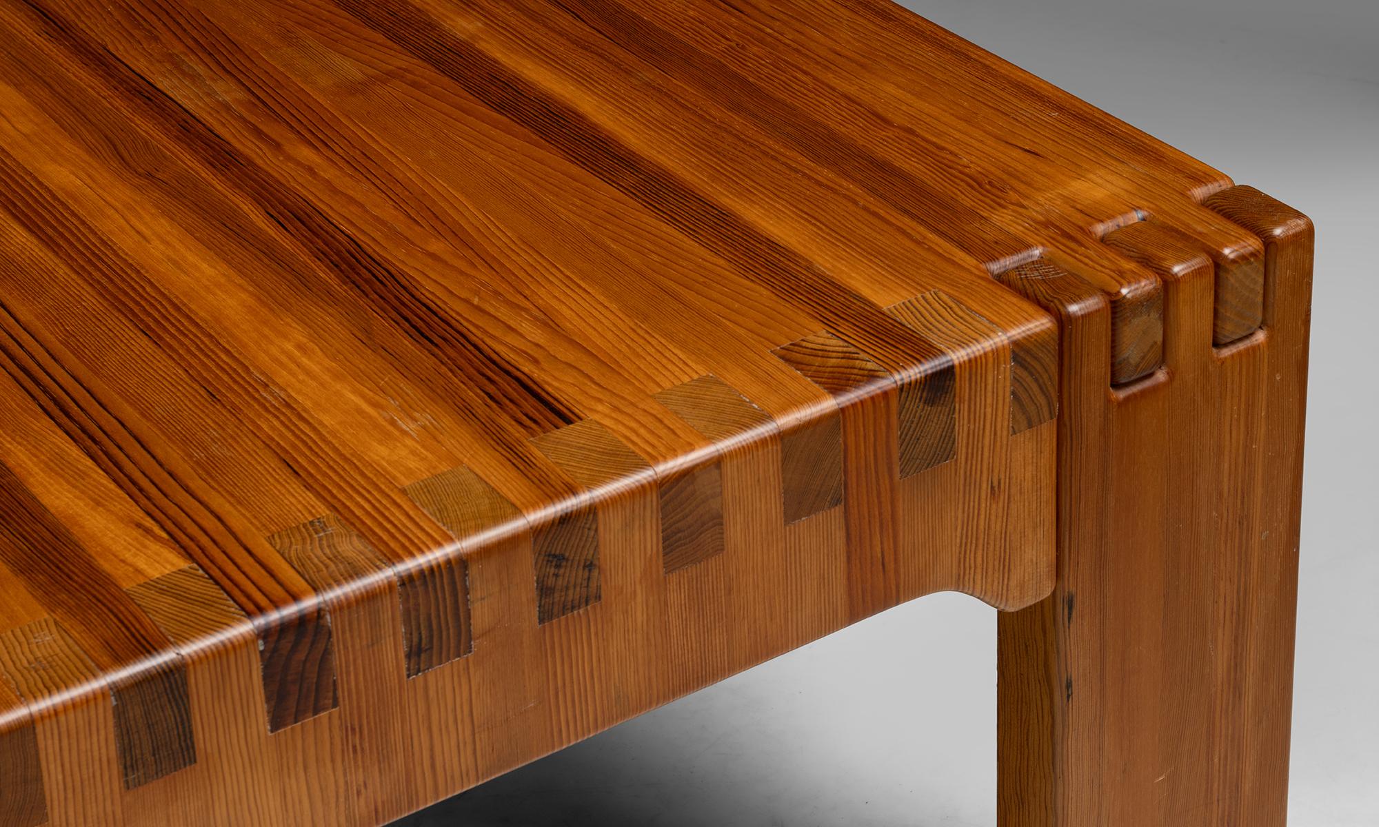 Fin du 20e siècle Table basse en pin, Danemark circa 1970 en vente