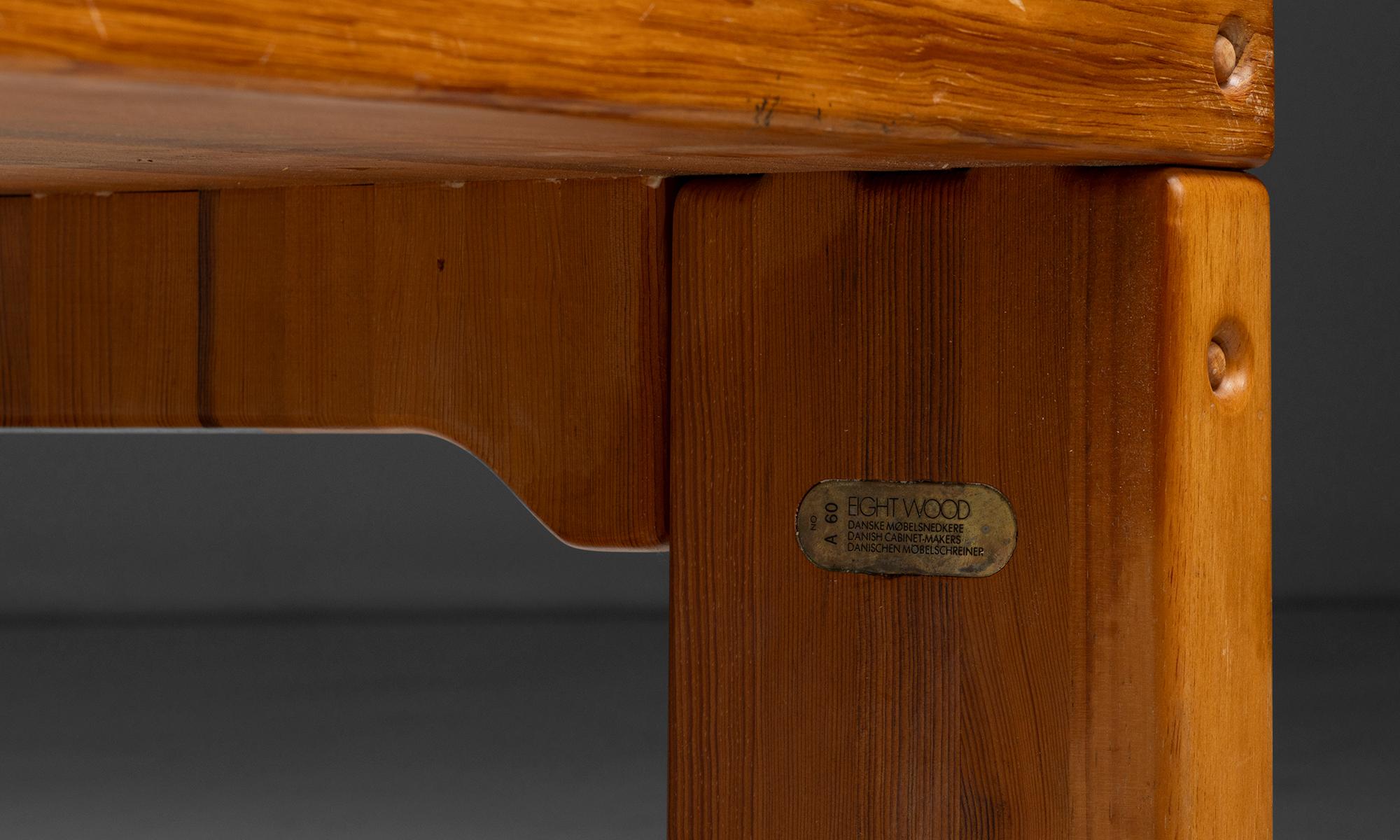 Pin Table basse en pin, Danemark circa 1970 en vente