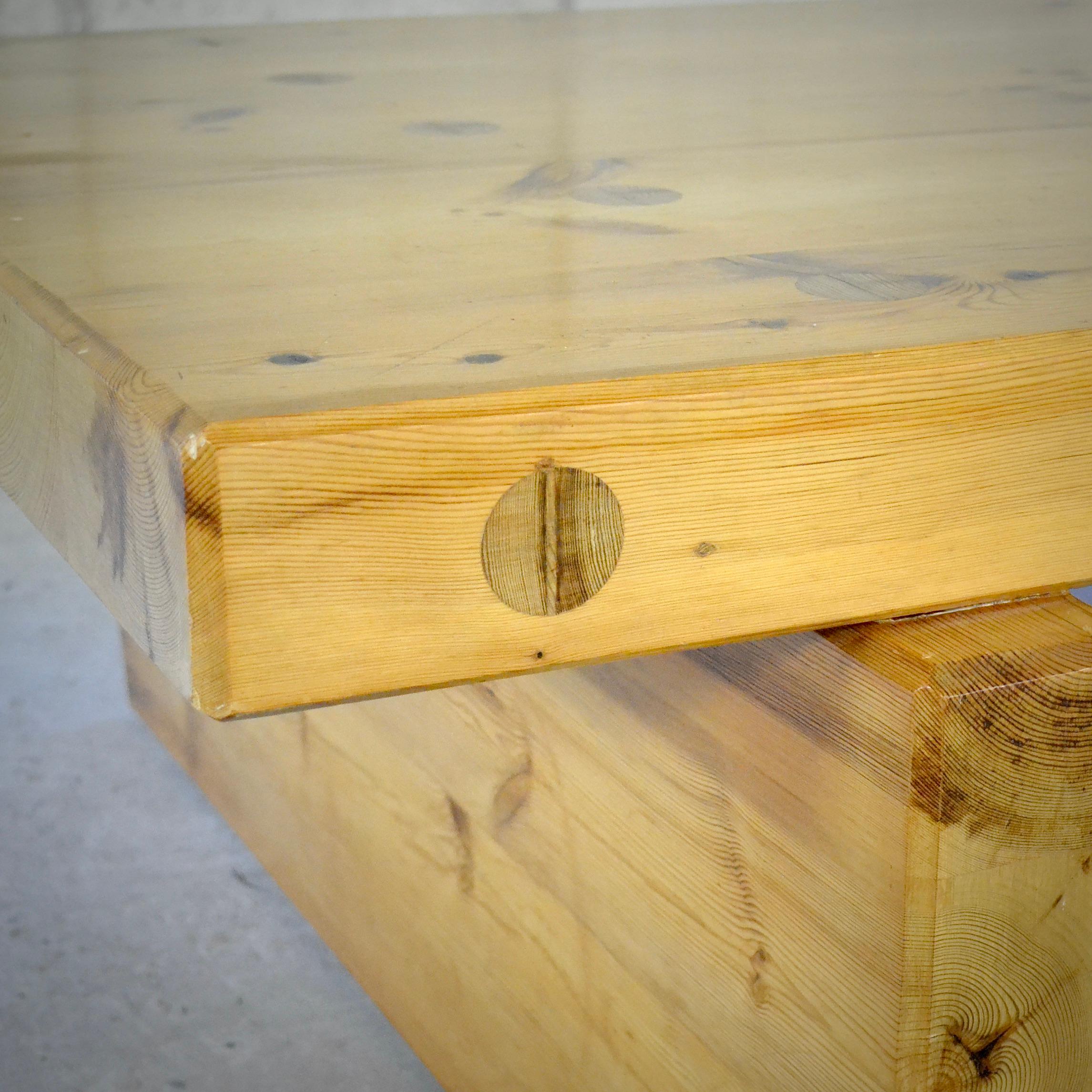 Late 20th Century Pine Coffee Table, Roland Wilhelmsson, Sweden, 1970's For Sale