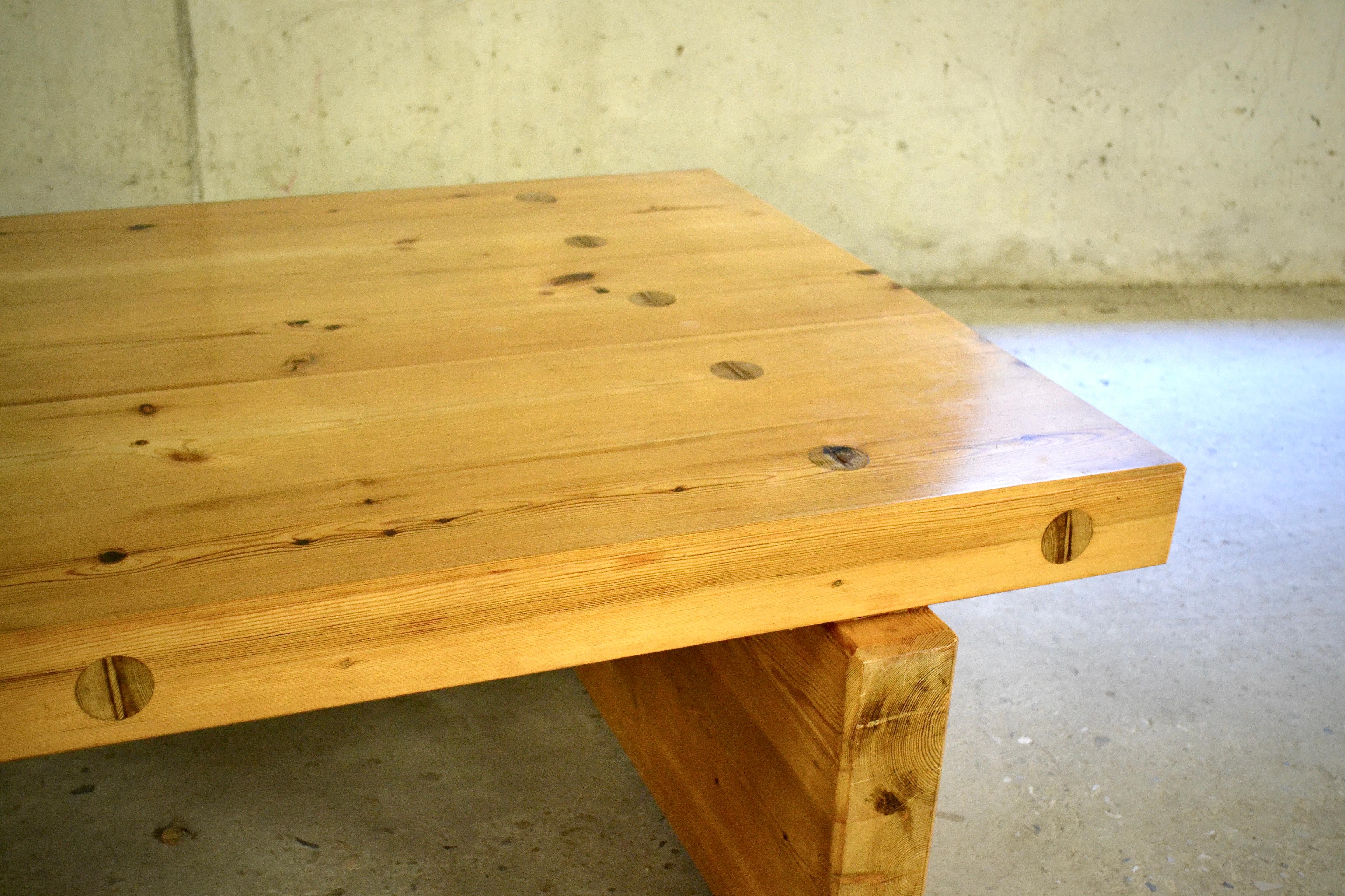 Pine Coffee Table, Roland Wilhelmsson, Sweden, 1970's For Sale 2