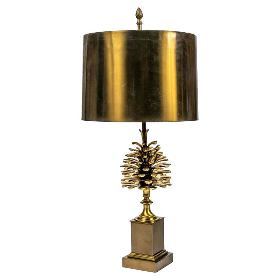 Maison Charles Style Pine Cone Lamp For Sale at 1stDibs