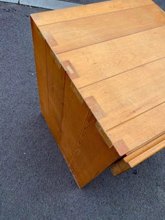 Pine Console Table in the Style of Charlotte Perriand, circa 1960