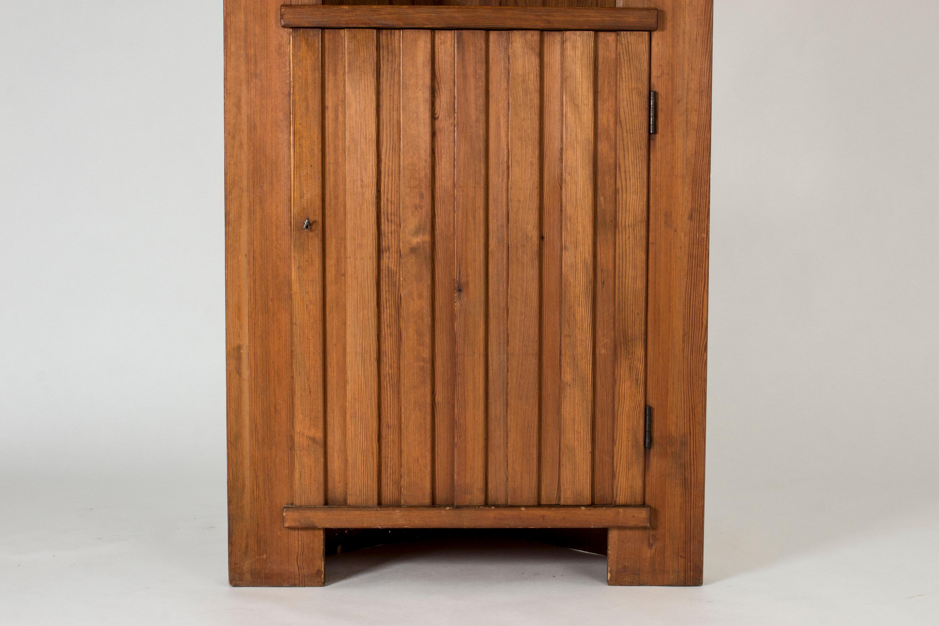 Scandinavian Pine Corner Cabinet, “Utö”, by Axel Einar Hjorth