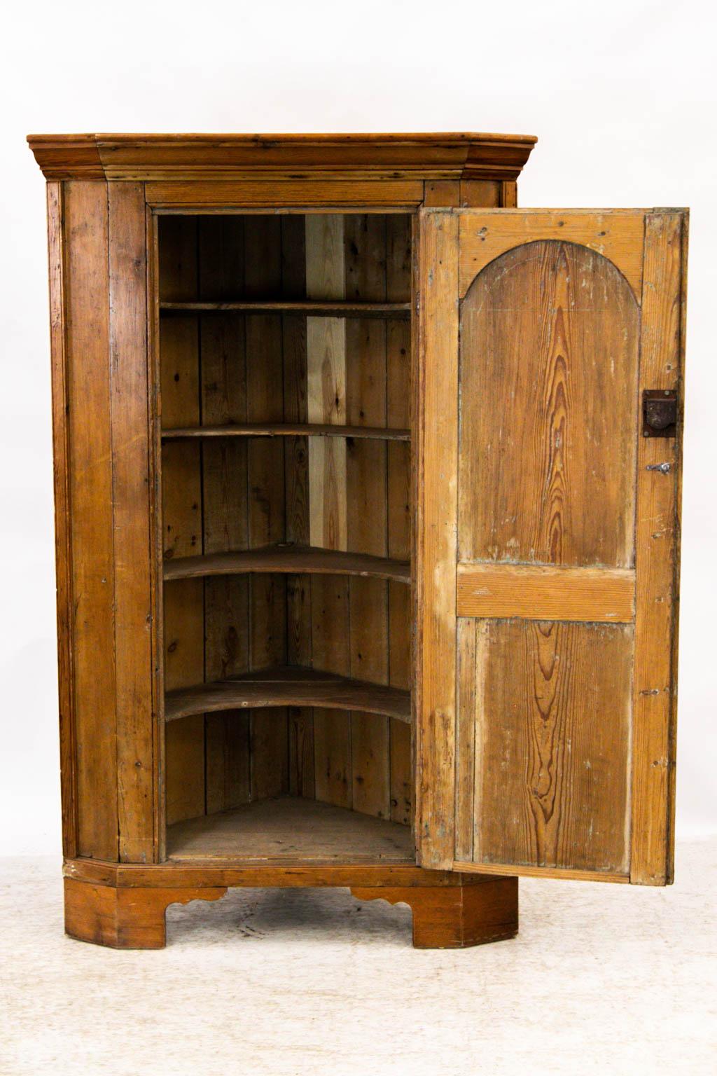pine corner cabinet