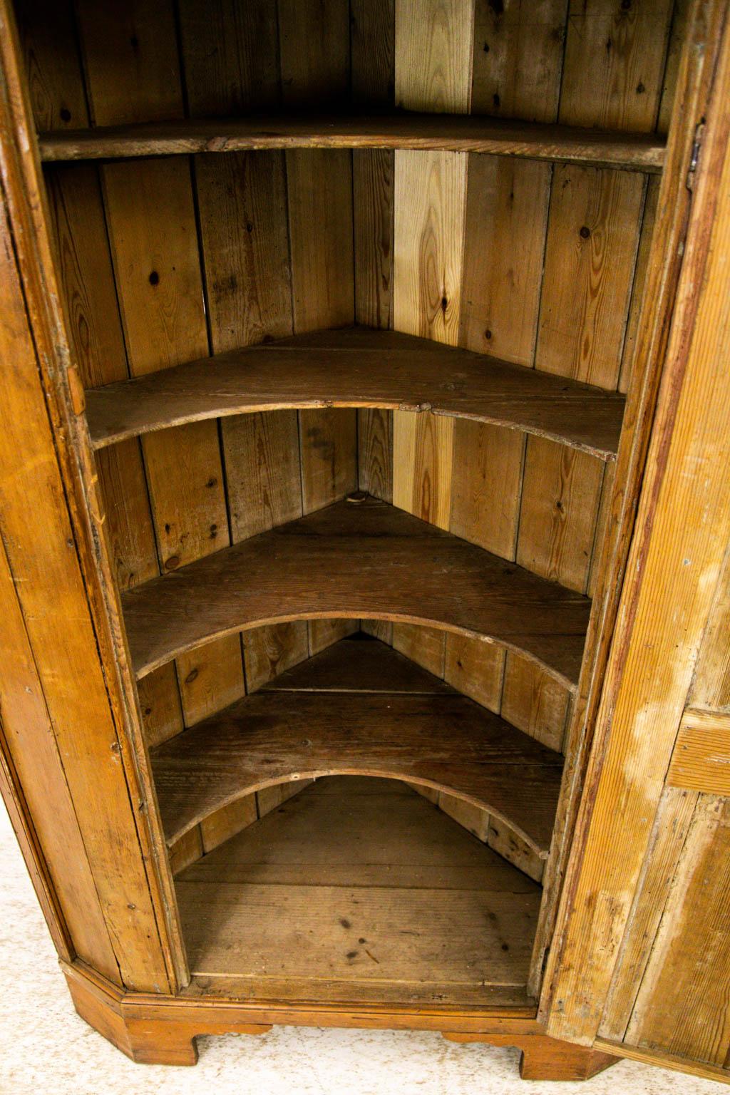 pine corner armoire