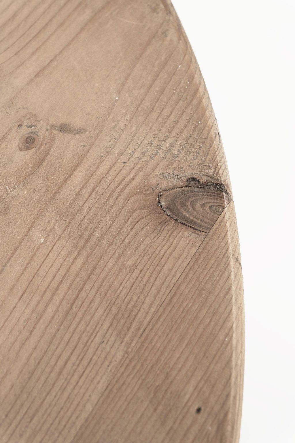 Pine Cricket Table with Gray-Painted Base For Sale 1