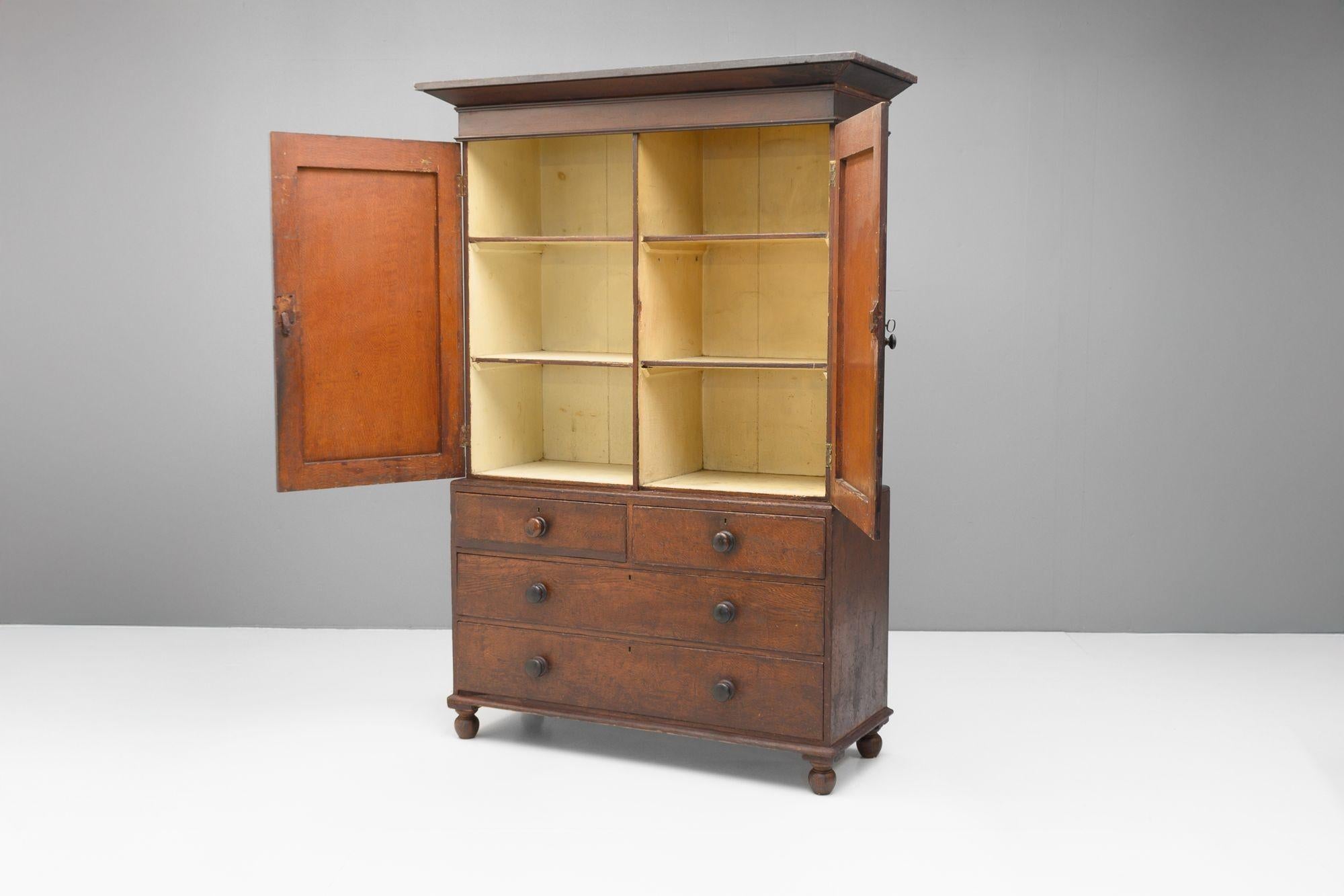 Victorian Pine Cupboard For Sale