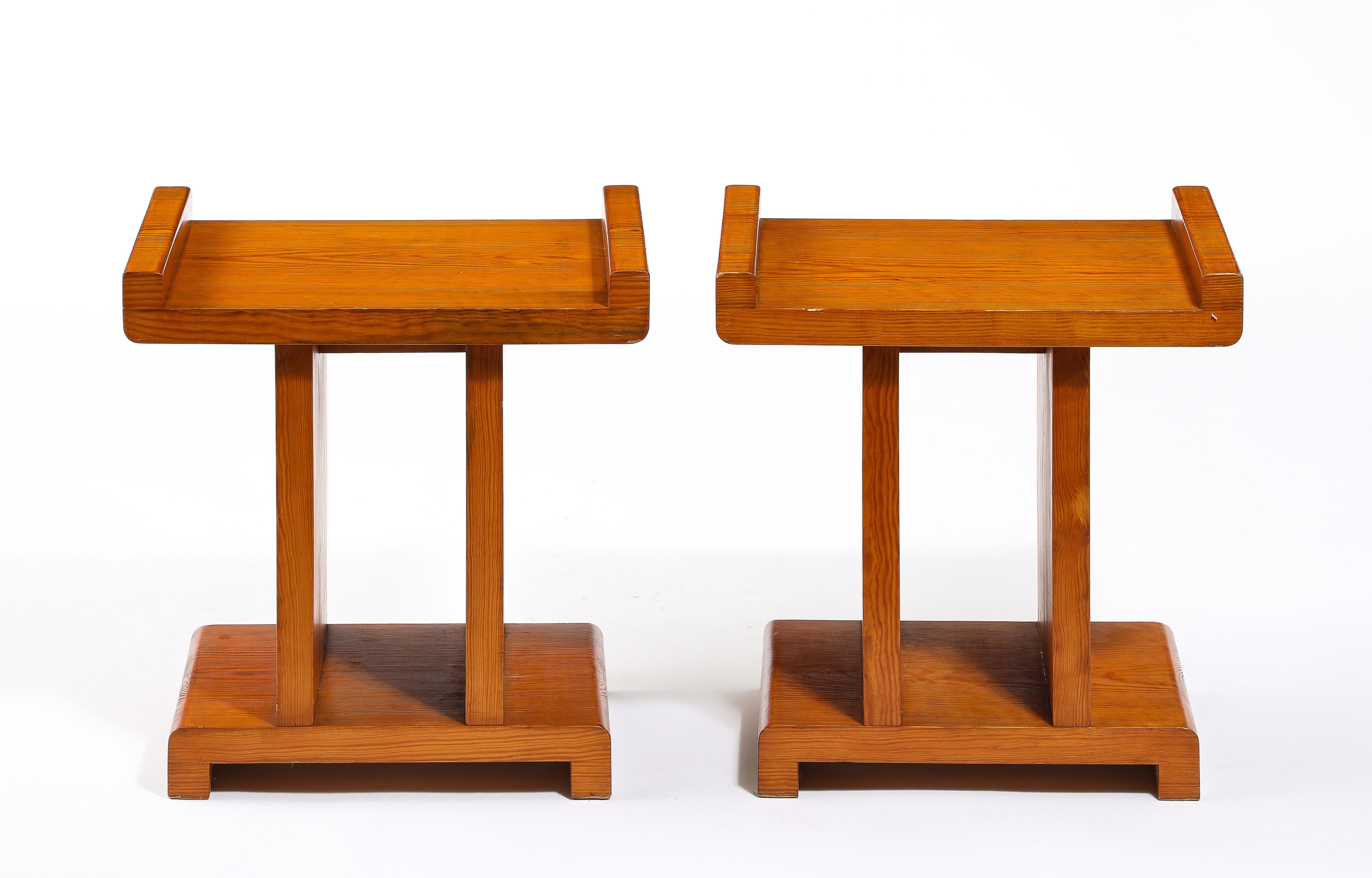 
Solid Pine end tables or stools in a modern Japanese style
