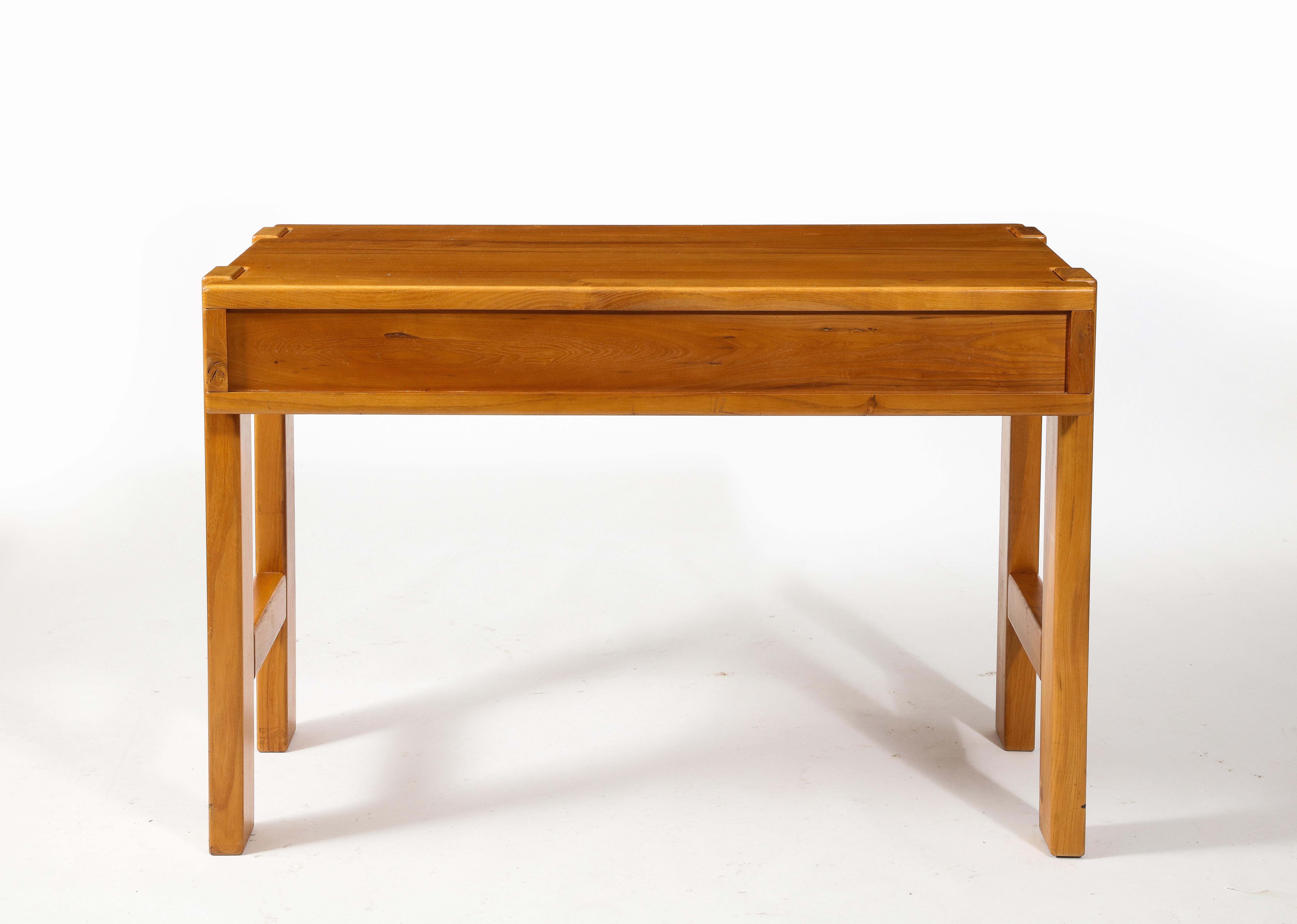 Maison Regain Pine Desk with Drawers, France 1960's In Good Condition In New York, NY