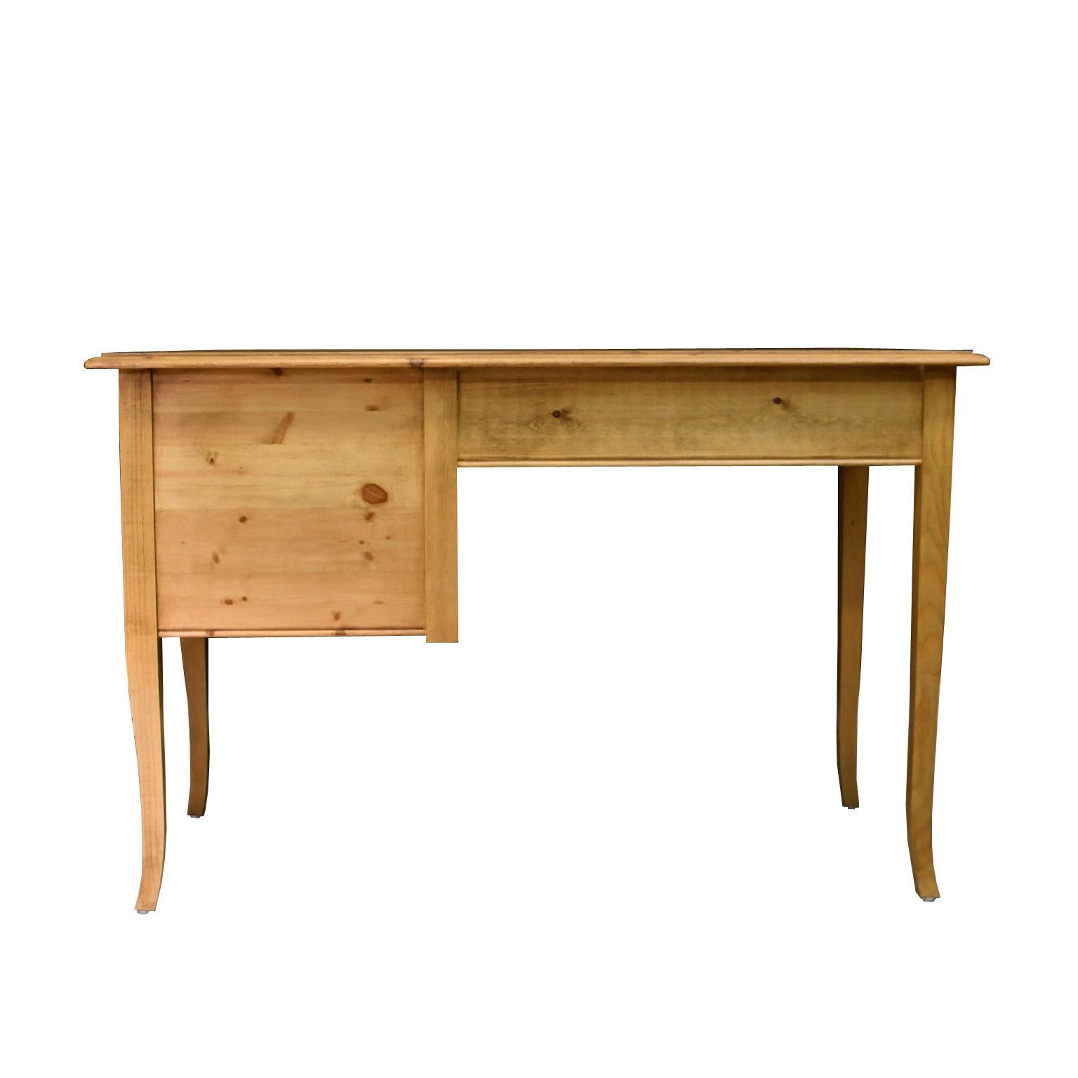 Pine Desk Fabricated from an Antique European Pine Table by Bonnin Ashley In Good Condition In Miami, FL