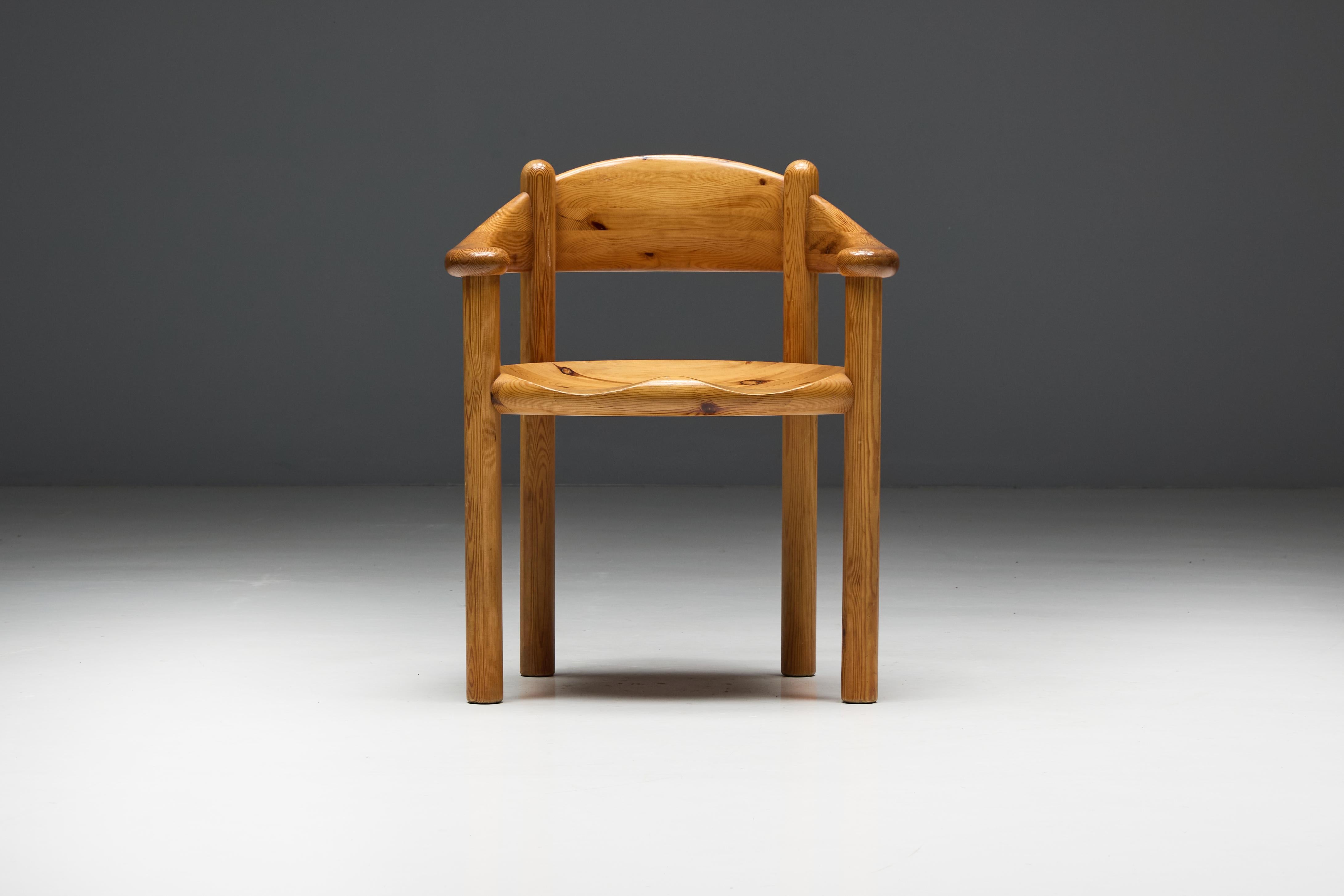 Pine Dining Armchairs by Rainer Daumiller for Hirtshals Sawmill, Denmark, 1970s 10