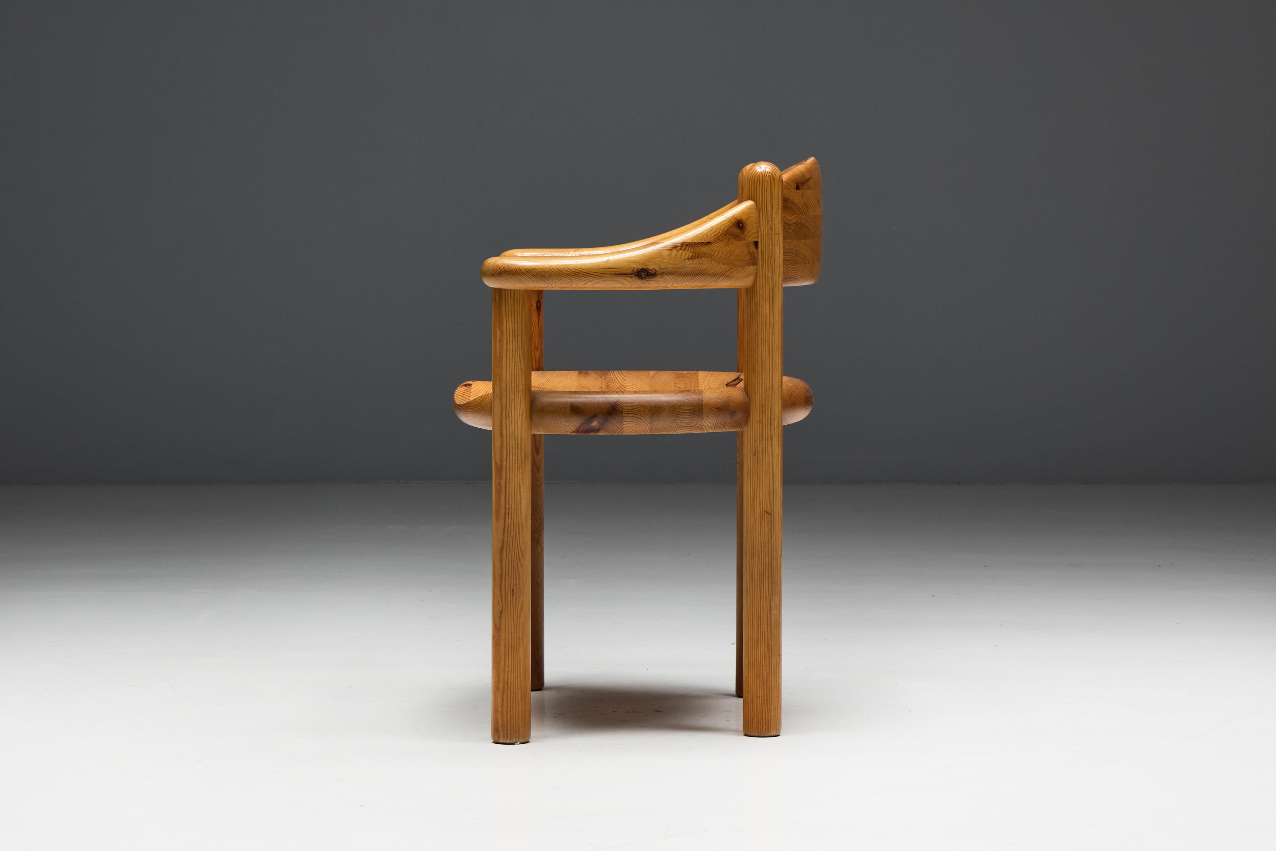 Pine Dining Armchairs by Rainer Daumiller for Hirtshals Sawmill, Denmark, 1970s 11