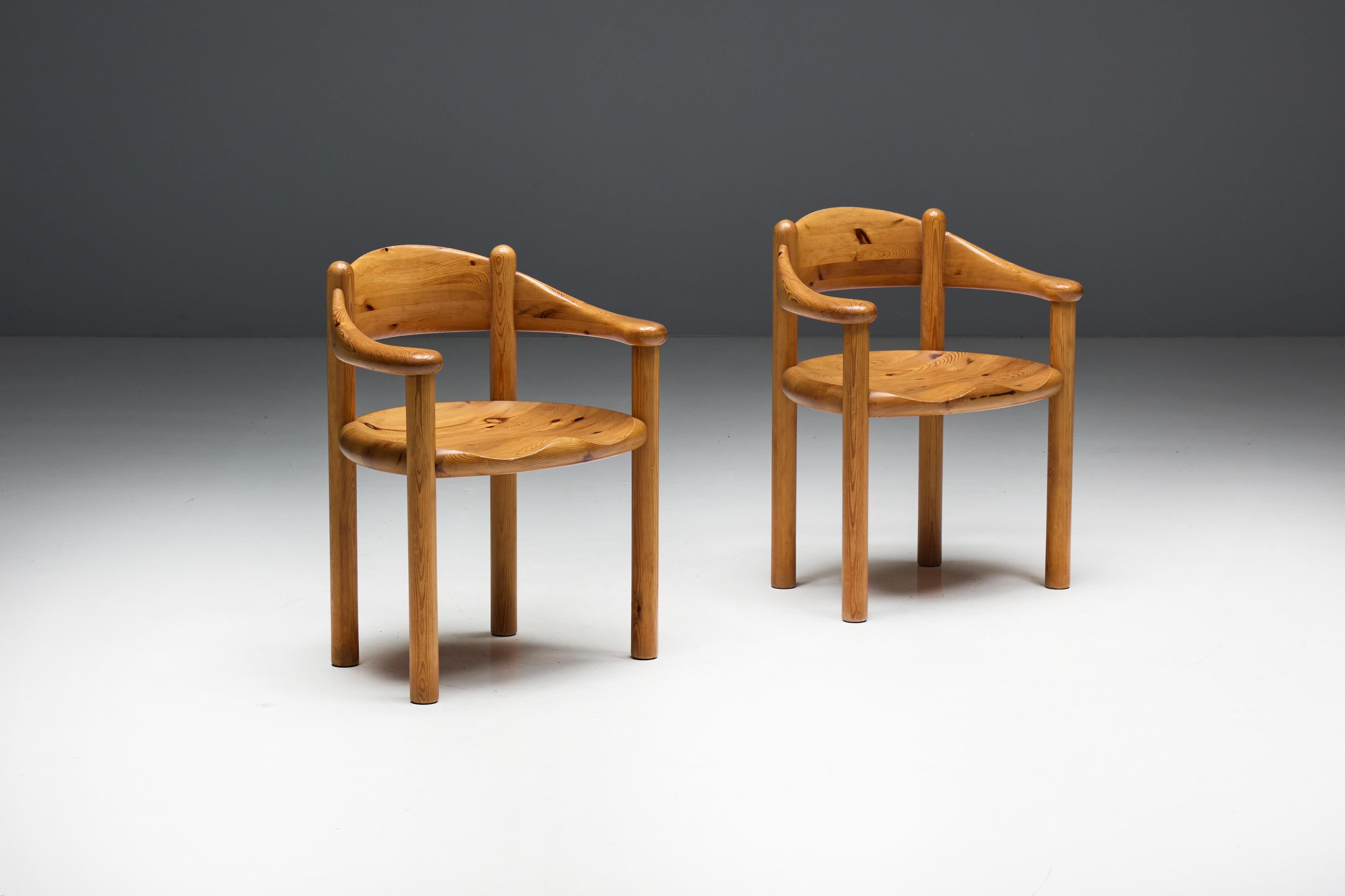 Pine Dining Armchairs by Rainer Daumiller for Hirtshals Sawmill, Denmark, 1970s 1