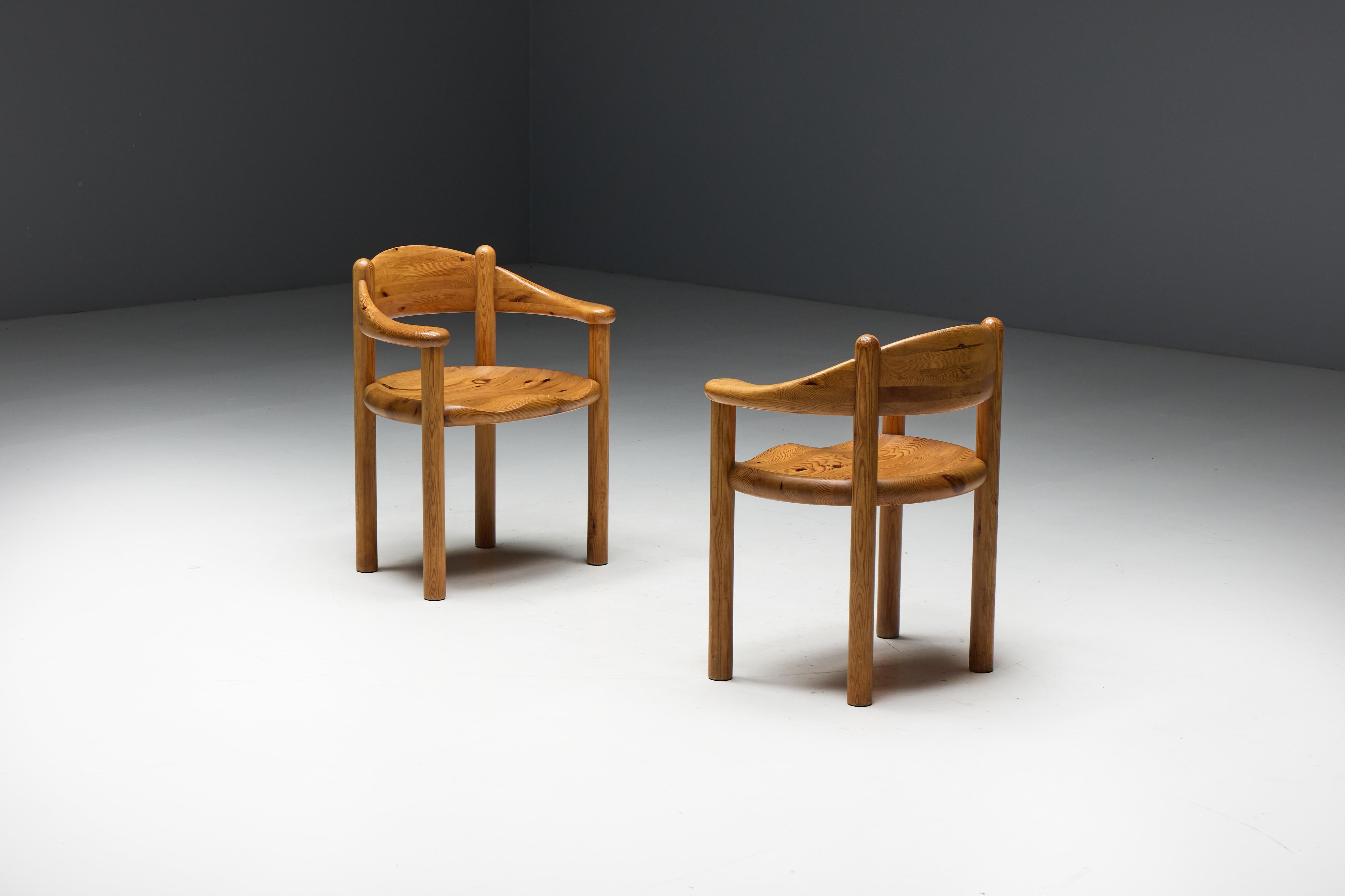 Pine Dining Armchairs by Rainer Daumiller for Hirtshals Sawmill, Denmark, 1970s 2