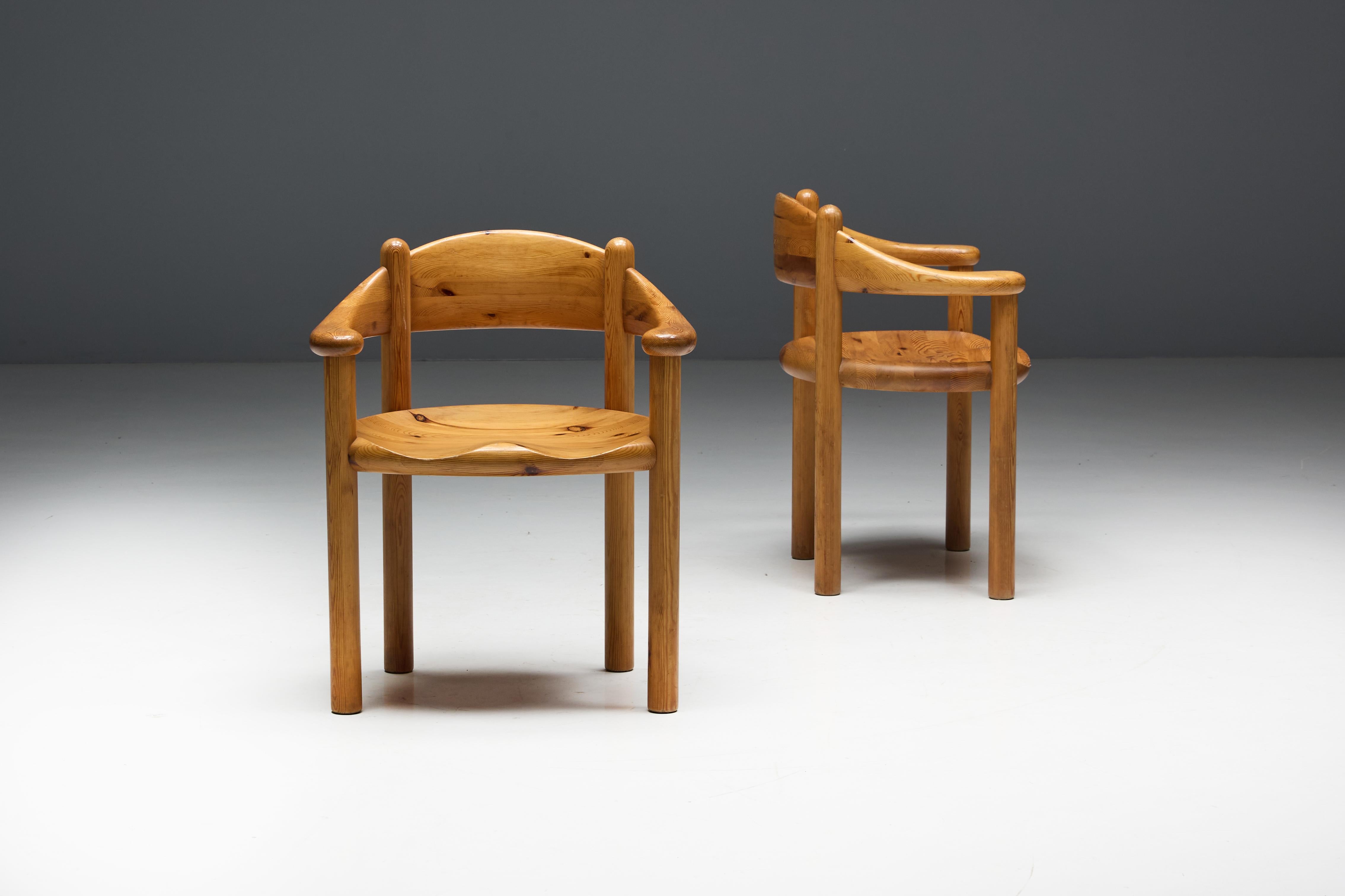 Pine Dining Armchairs by Rainer Daumiller for Hirtshals Sawmill, Denmark, 1970s 3