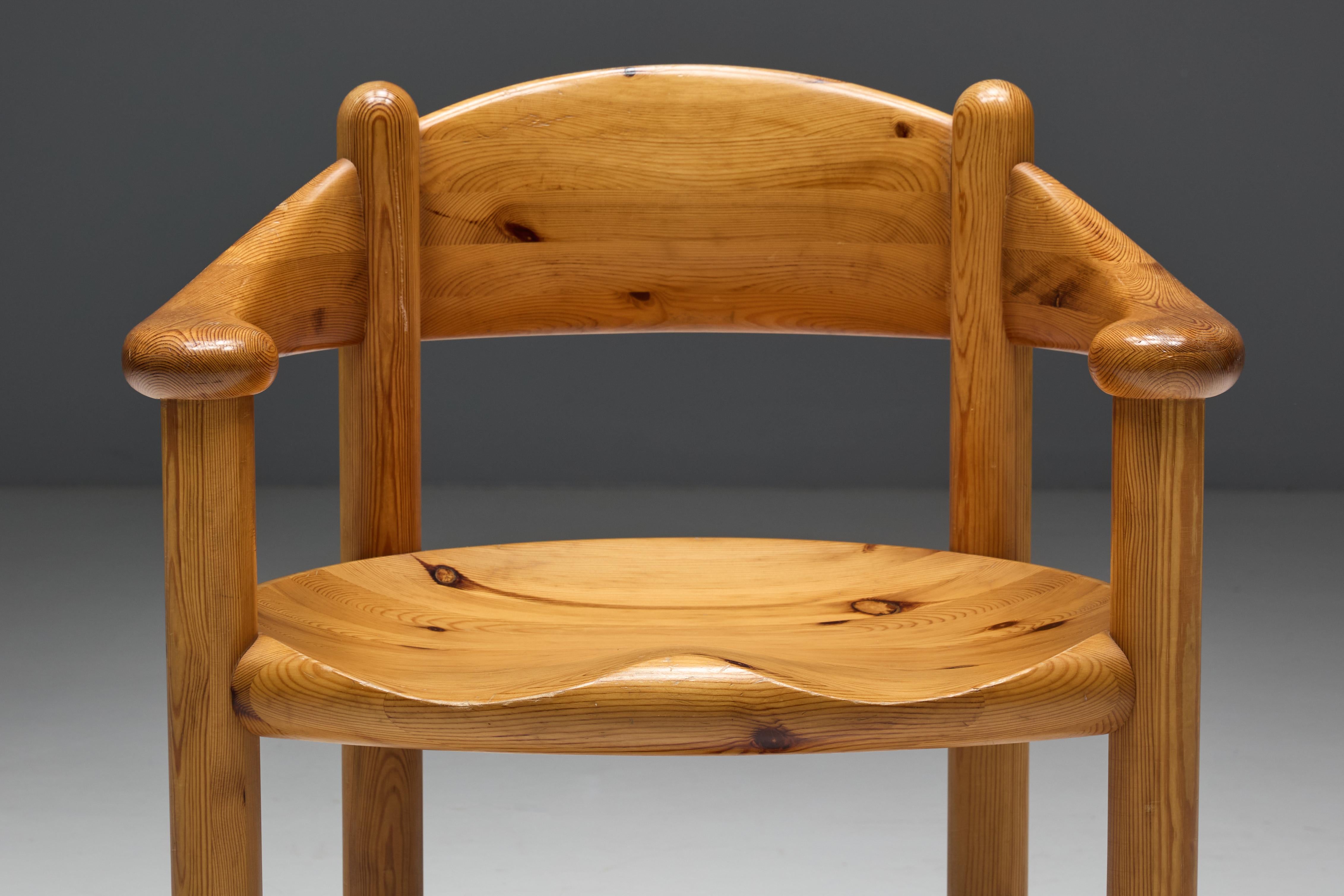 Pine Dining Armchairs by Rainer Daumiller for Hirtshals Sawmill, Denmark, 1970s 4
