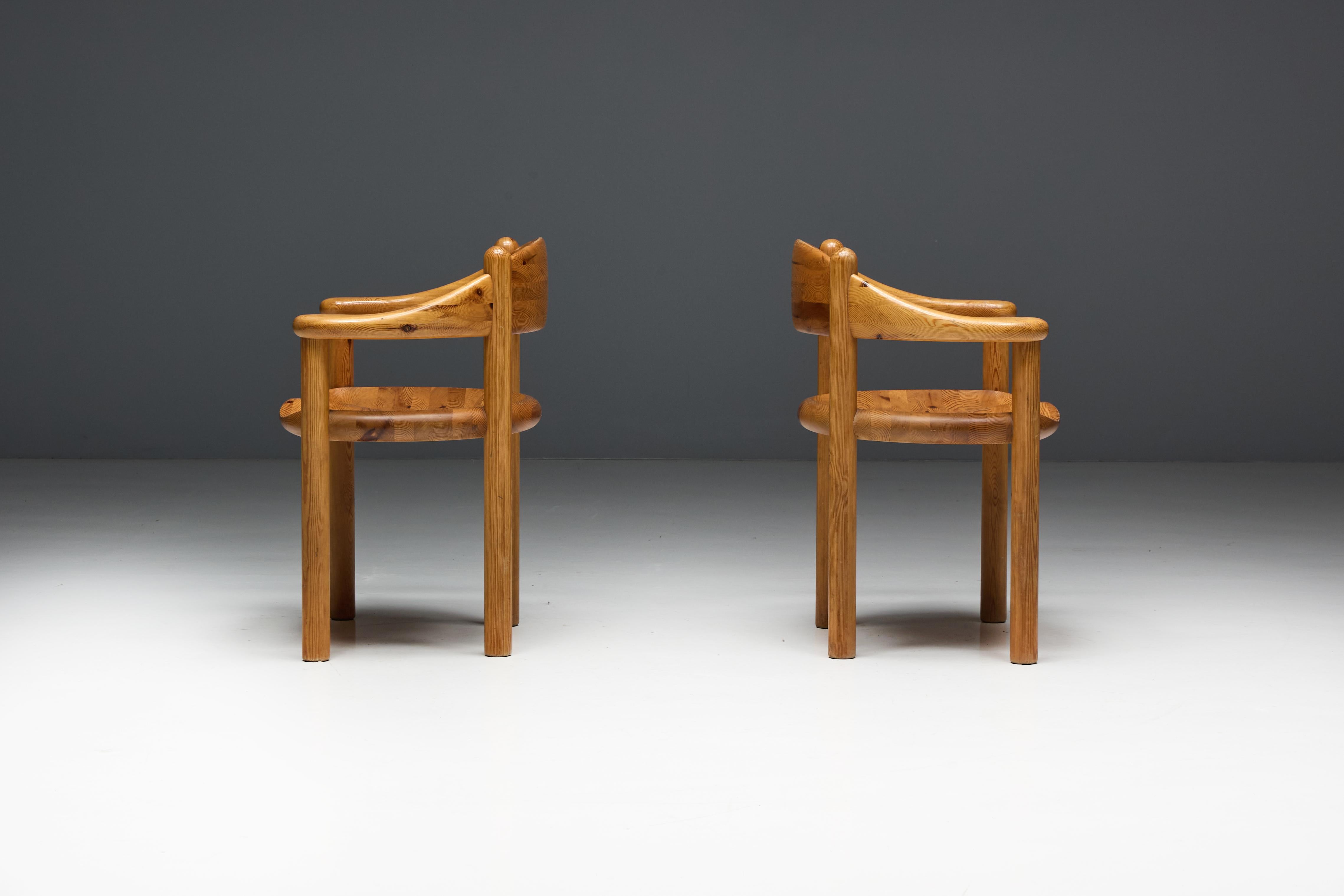 Pine Dining Armchairs by Rainer Daumiller for Hirtshals Sawmill, Denmark, 1970s 5