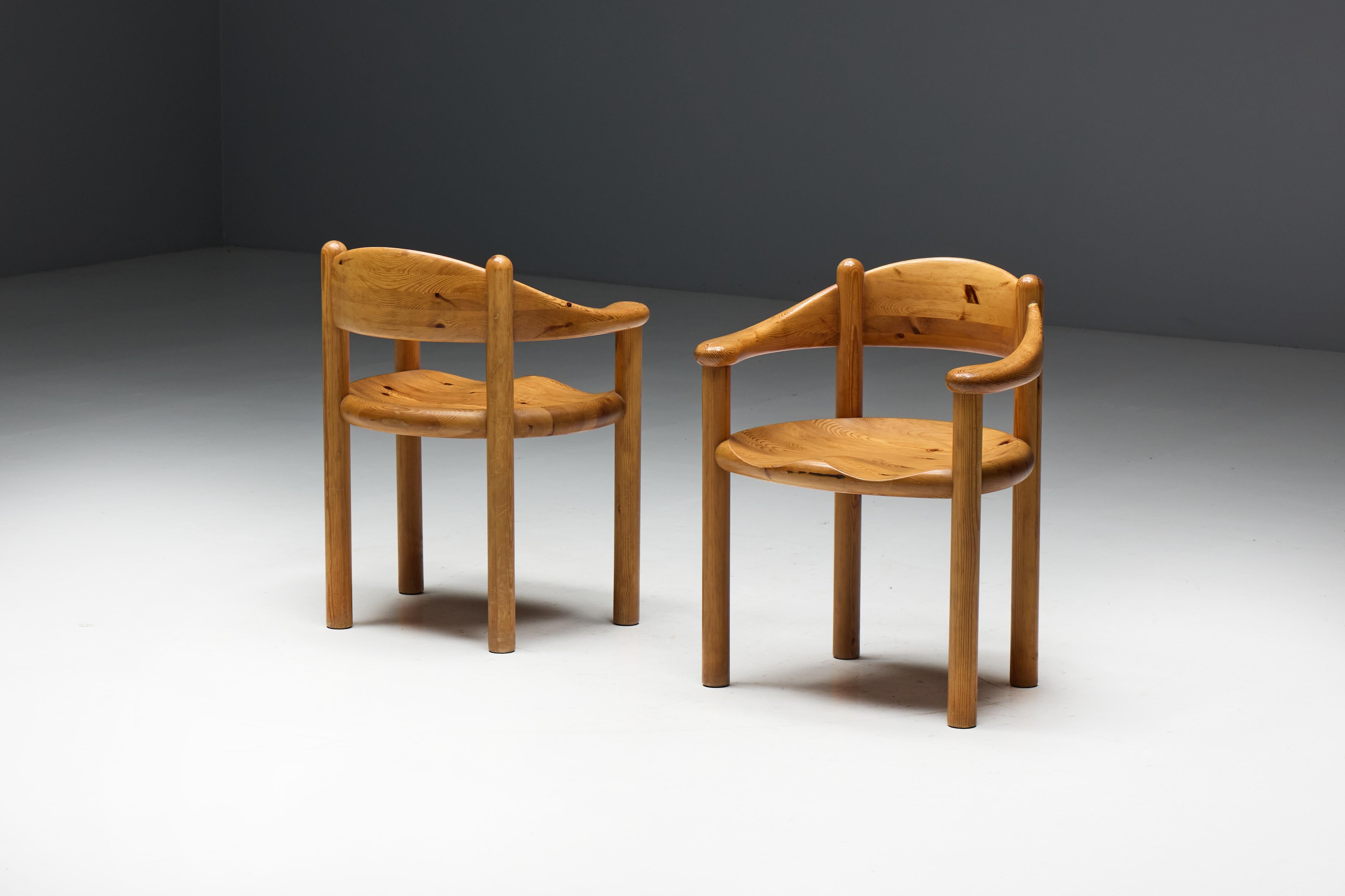 Pine Dining Armchairs by Rainer Daumiller for Hirtshals Sawmill, Denmark, 1970s 6