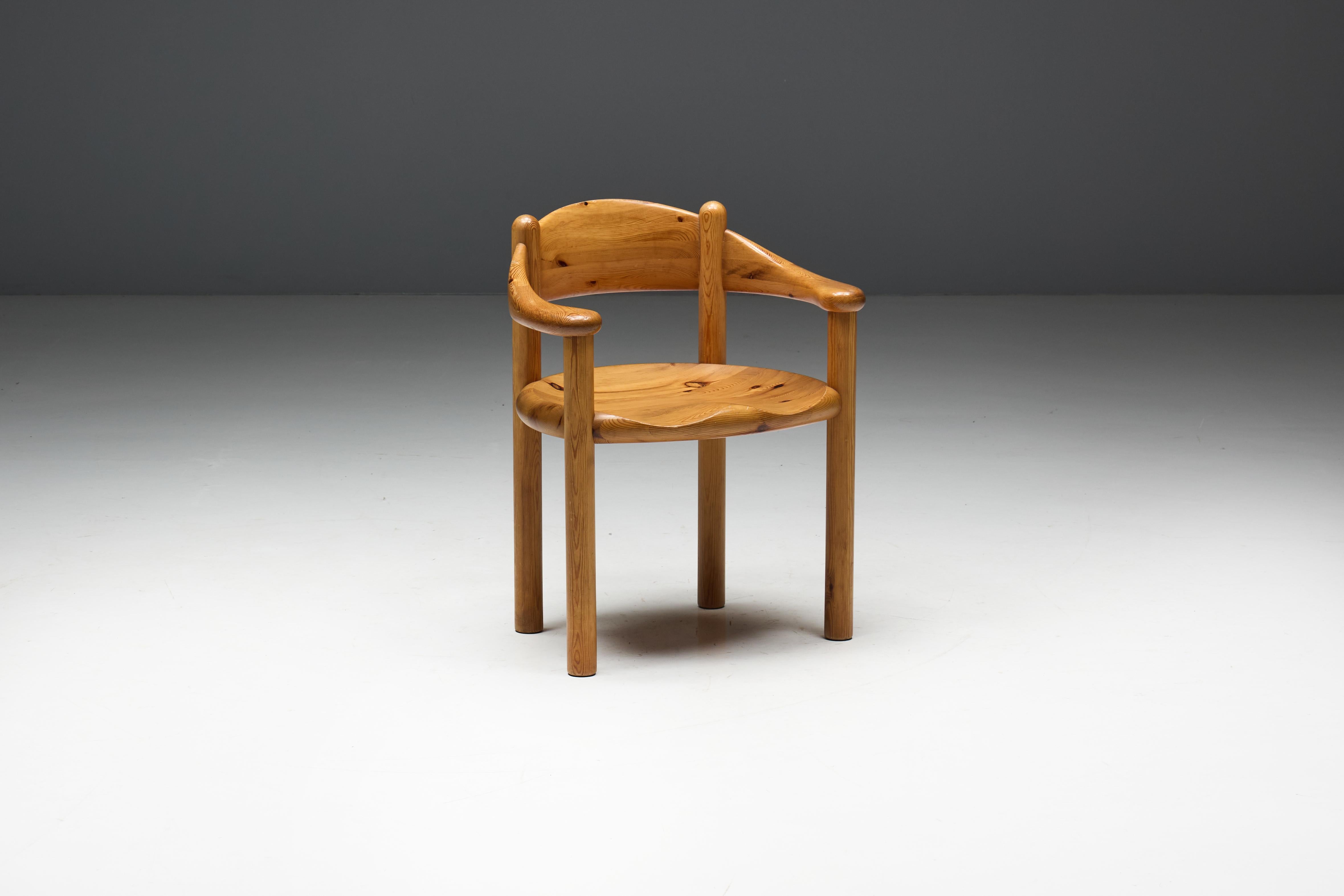 Pine Dining Armchairs by Rainer Daumiller for Hirtshals Sawmill, Denmark, 1970s 7
