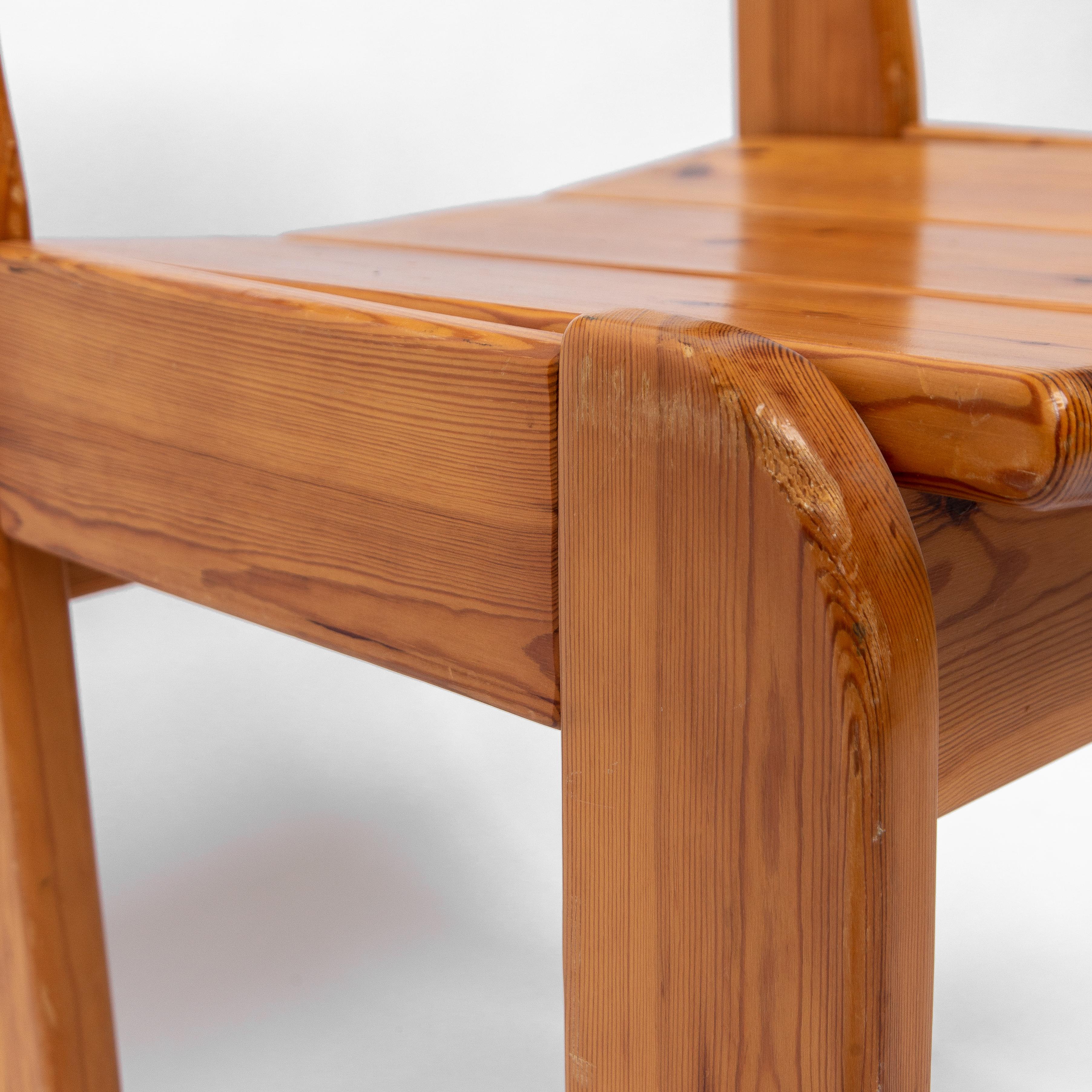 Chaises de salle à manger en pin par Ate Van Apeldoorn, 1970 en vente 6