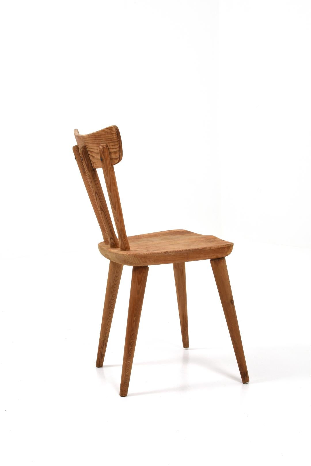 Mid-20th Century Pine Dining Chairs by Göran Malmvall for Svensk Fur, Set of 4 For Sale