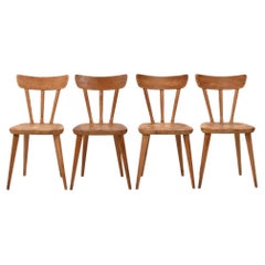 Chaises de salle à manger en pin par Göran Malmvall pour Svensk Fur, ensemble de 4