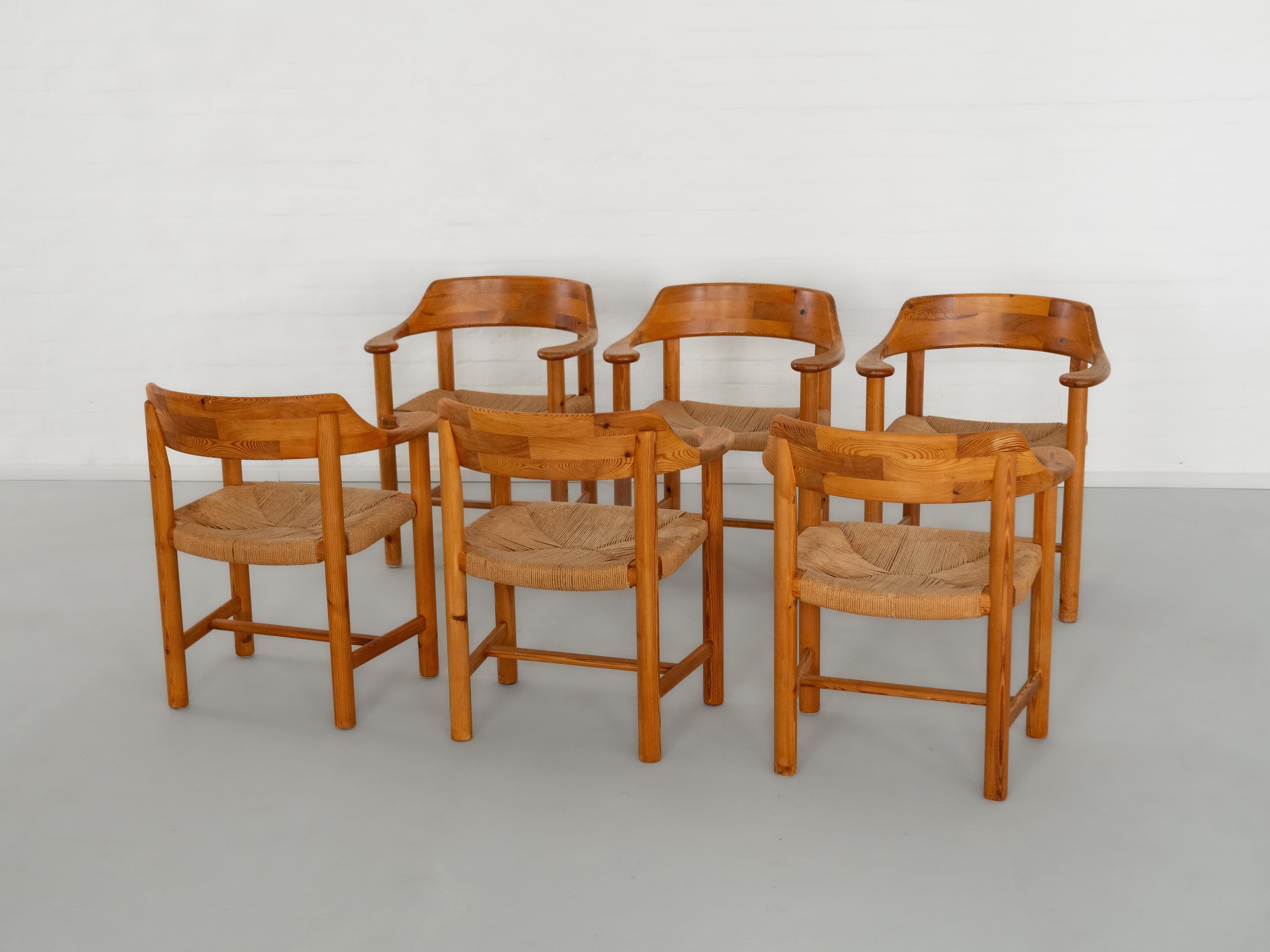 Pine Dining Chairs by Rainer Daumiller for Hirtshals Savvaerk In Good Condition For Sale In Wien, AT