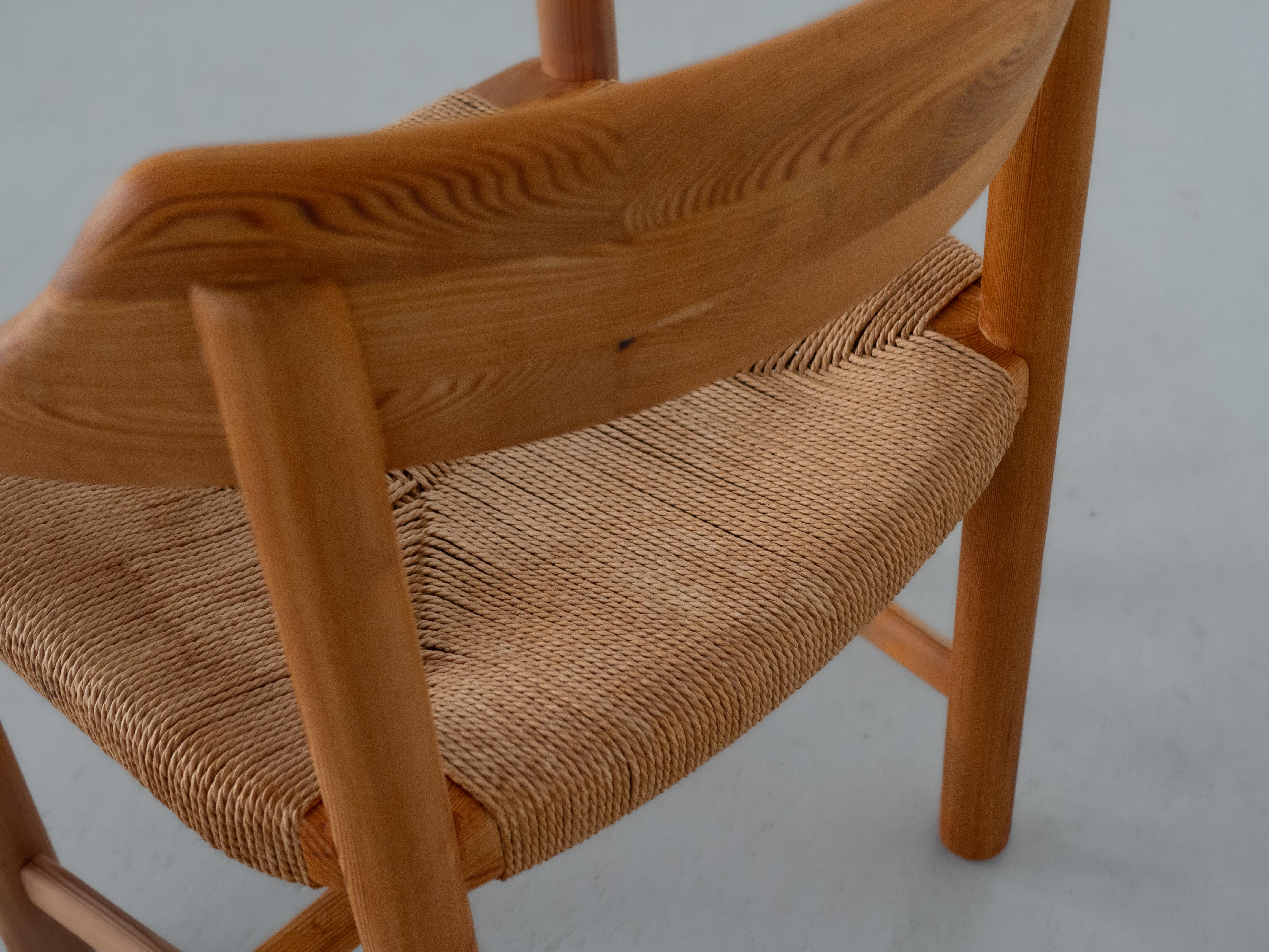 Pine Dining Chairs by Rainer Daumiller for Hirtshals Savvaerk For Sale 2