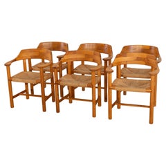 Sillas de comedor de pino de Rainer Daumiller para Hirtshals Savvaerk
