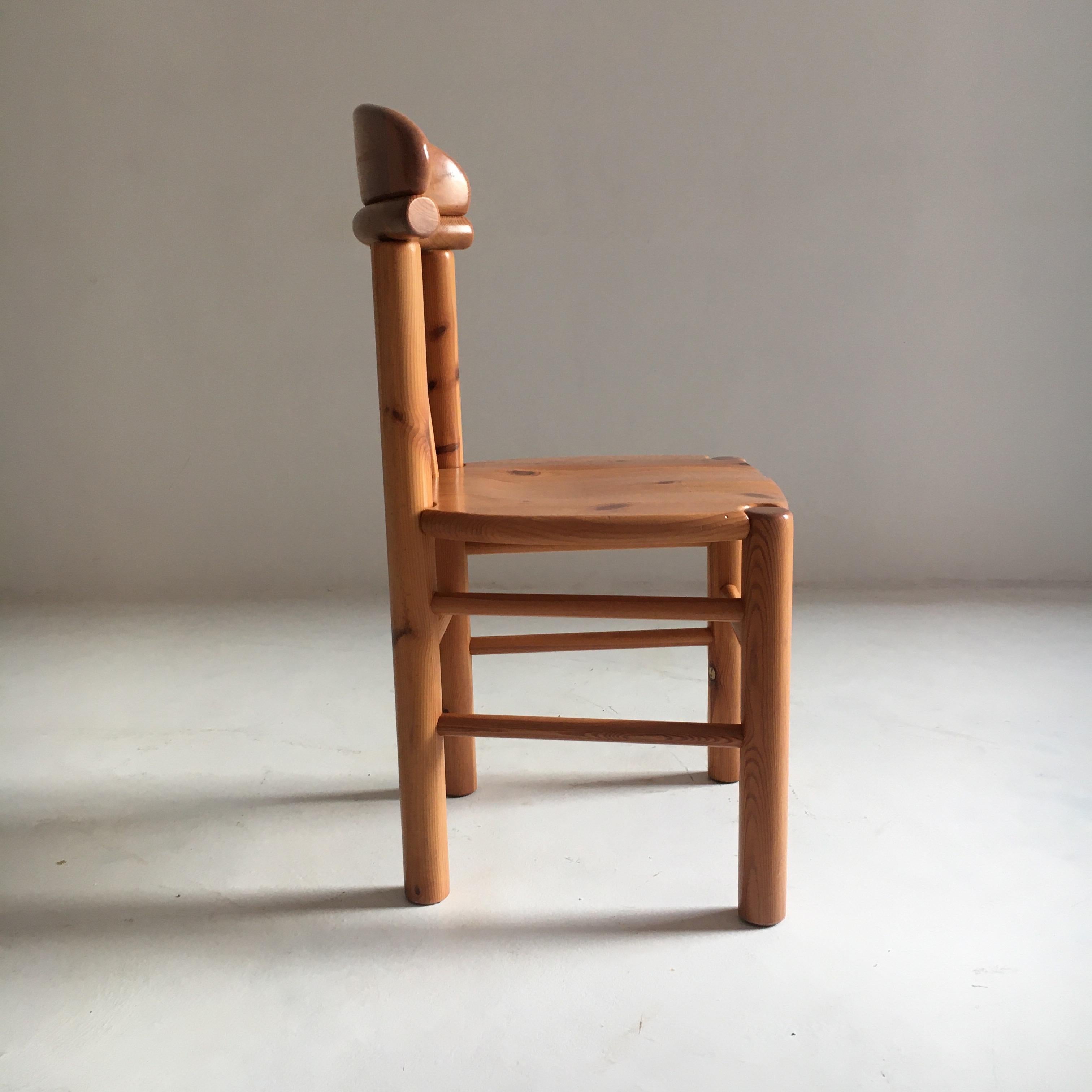 Fine XX secolo Set di sei sedie da pranzo in pino Rainer Daumiller, Danimarca, 1970 in vendita
