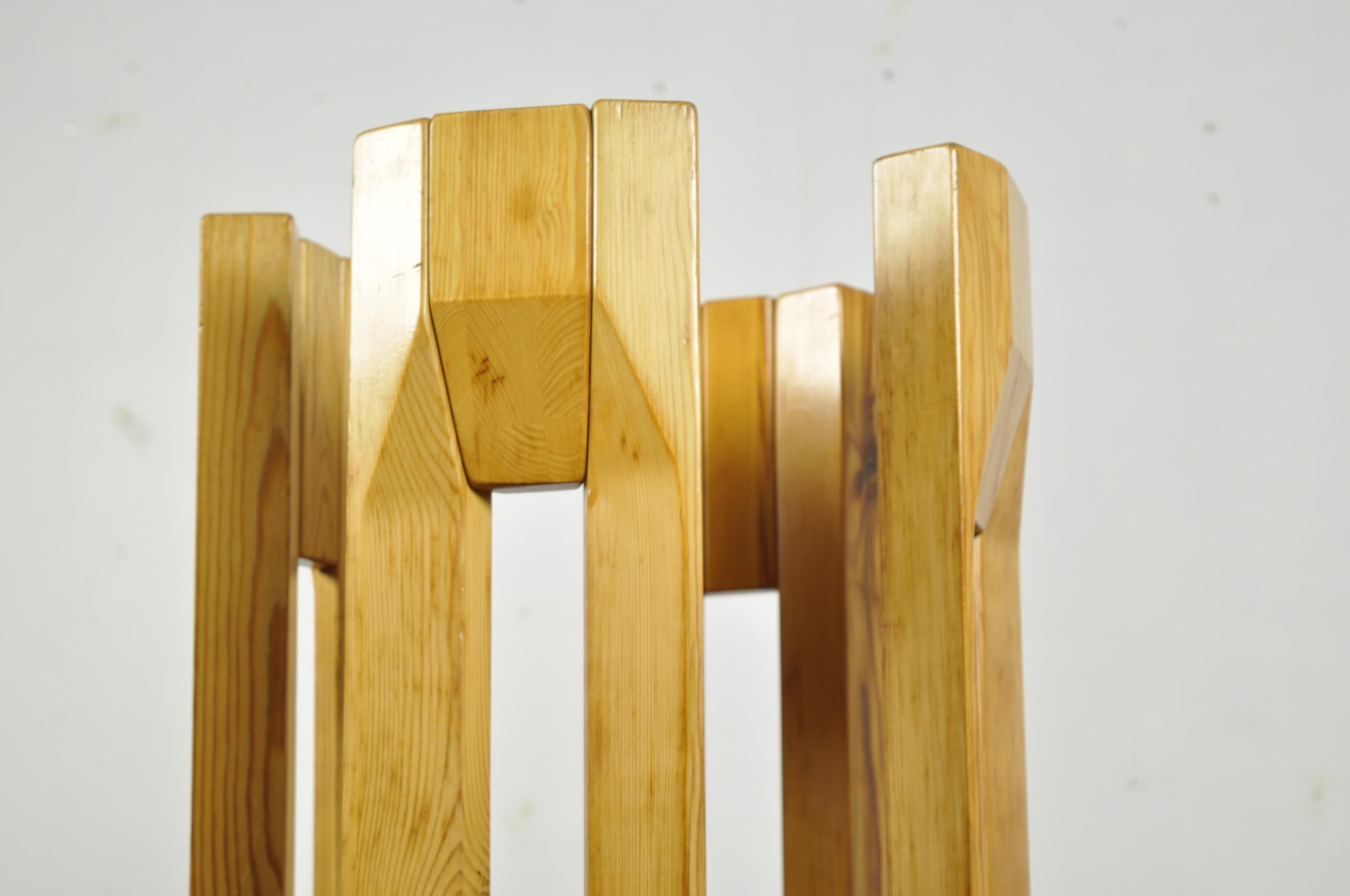 Pine Dining Chairs “Rantasipi” by Arnold Lerber for Laukaan Puu, Finland, 1970s For Sale 7