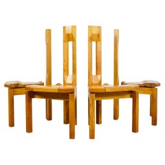 Retro Pine Dining Chairs “Rantasipi” by Arnold Lerber for Laukaan Puu, Finland, 1970s