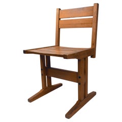 Pine dining chairs, set of 6, mid-century modern