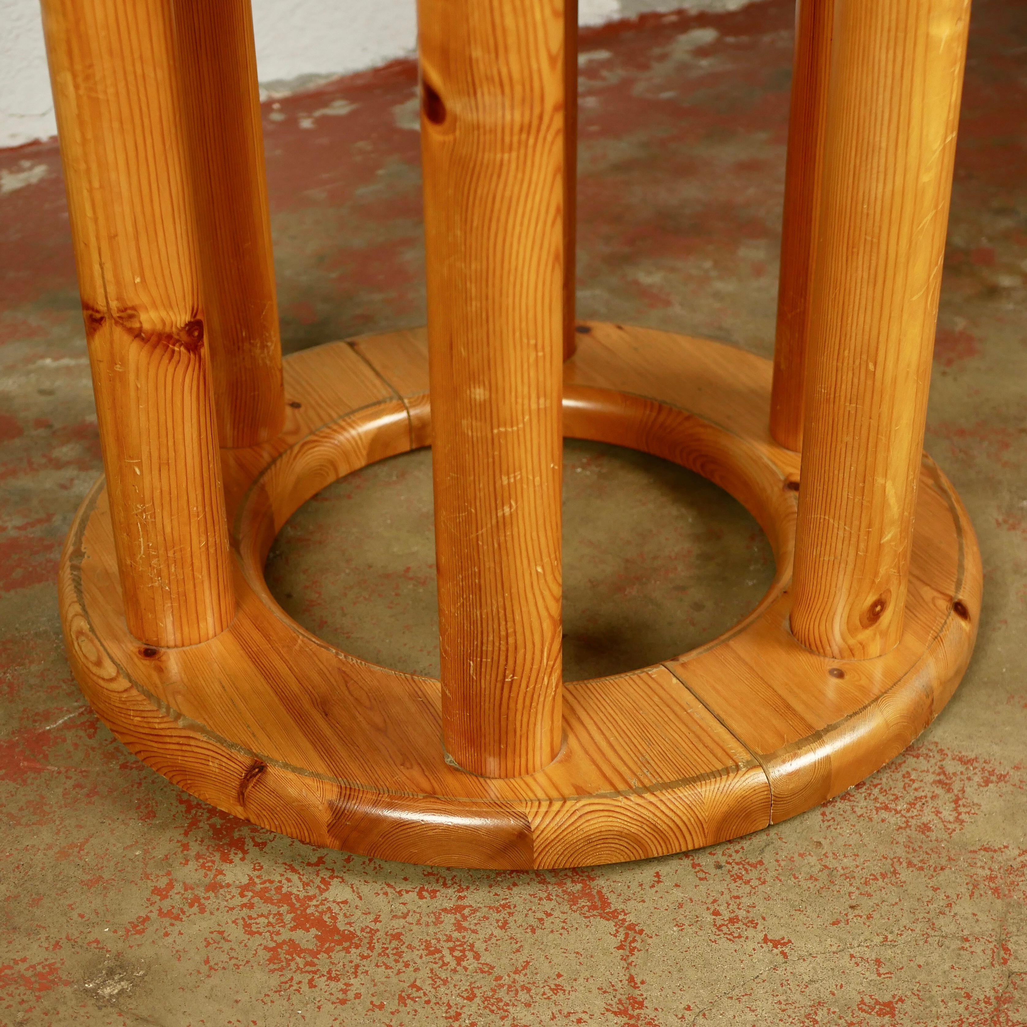 Pine Dining Room Table by Rainer Daumiller for Hirtshals Savværk, Denmark, 1970s 5