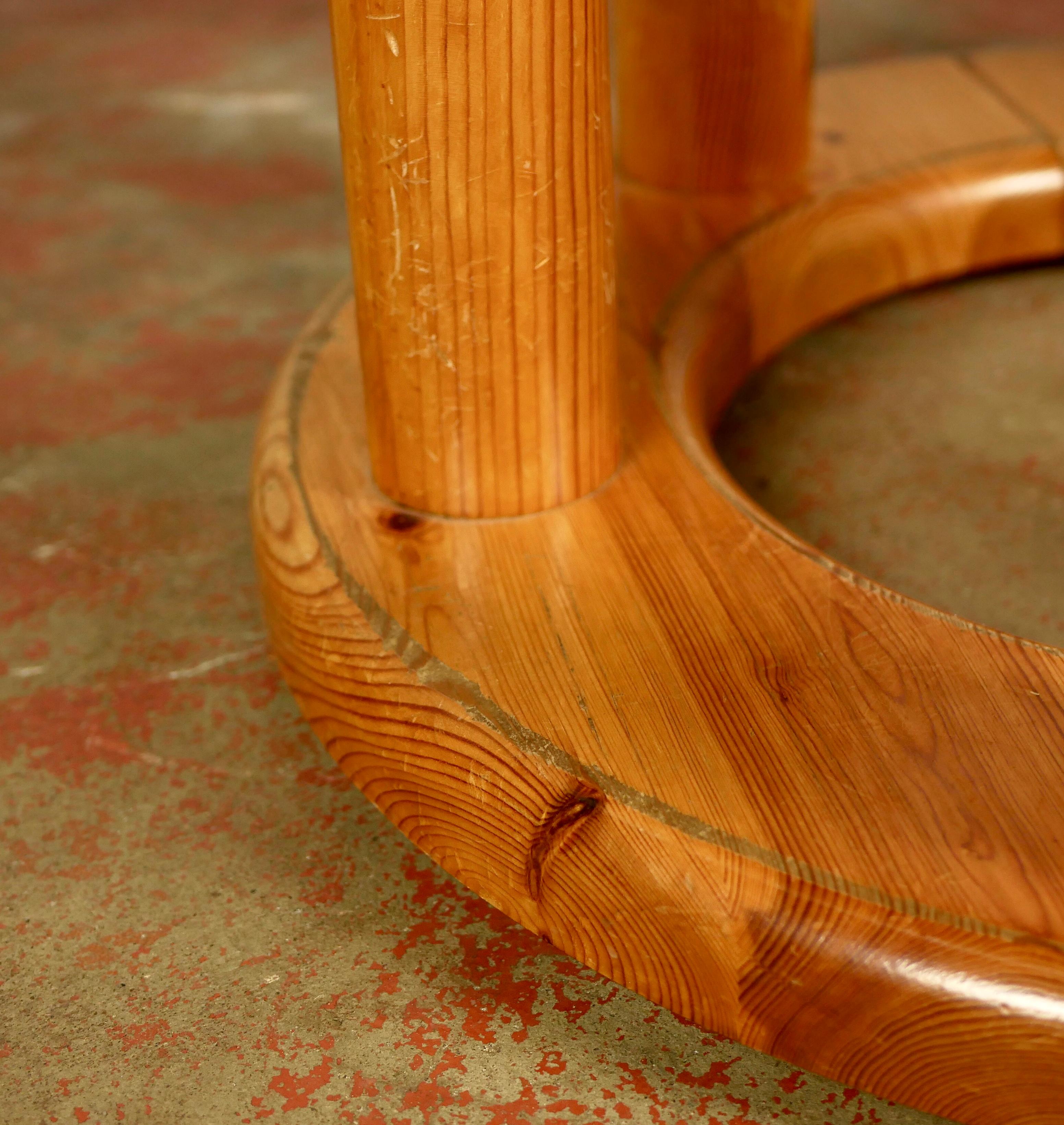 Pine Dining Room Table by Rainer Daumiller for Hirtshals Savværk, Denmark, 1970s 6