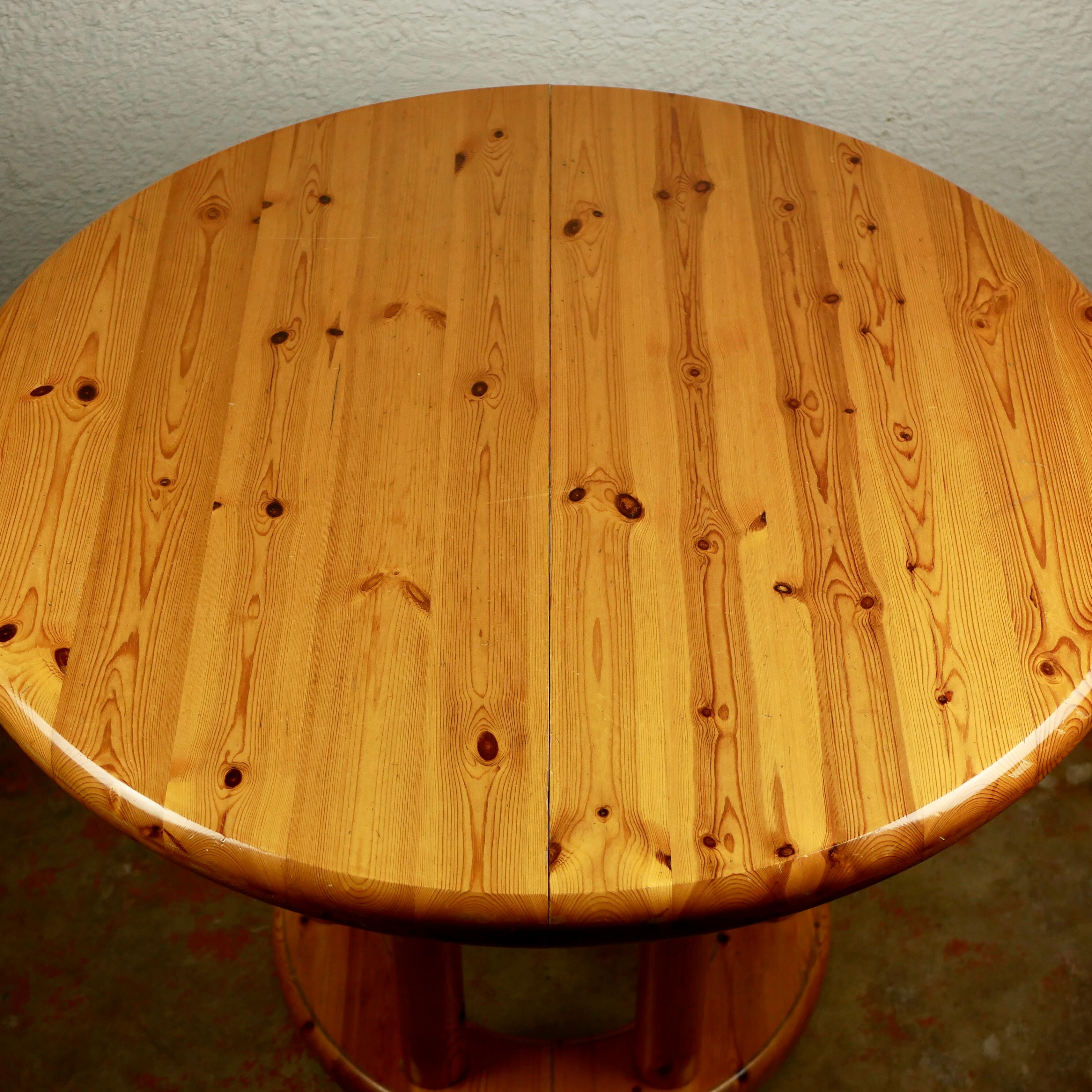 Pine Dining Room Table by Rainer Daumiller for Hirtshals Savværk, Denmark, 1970s 7