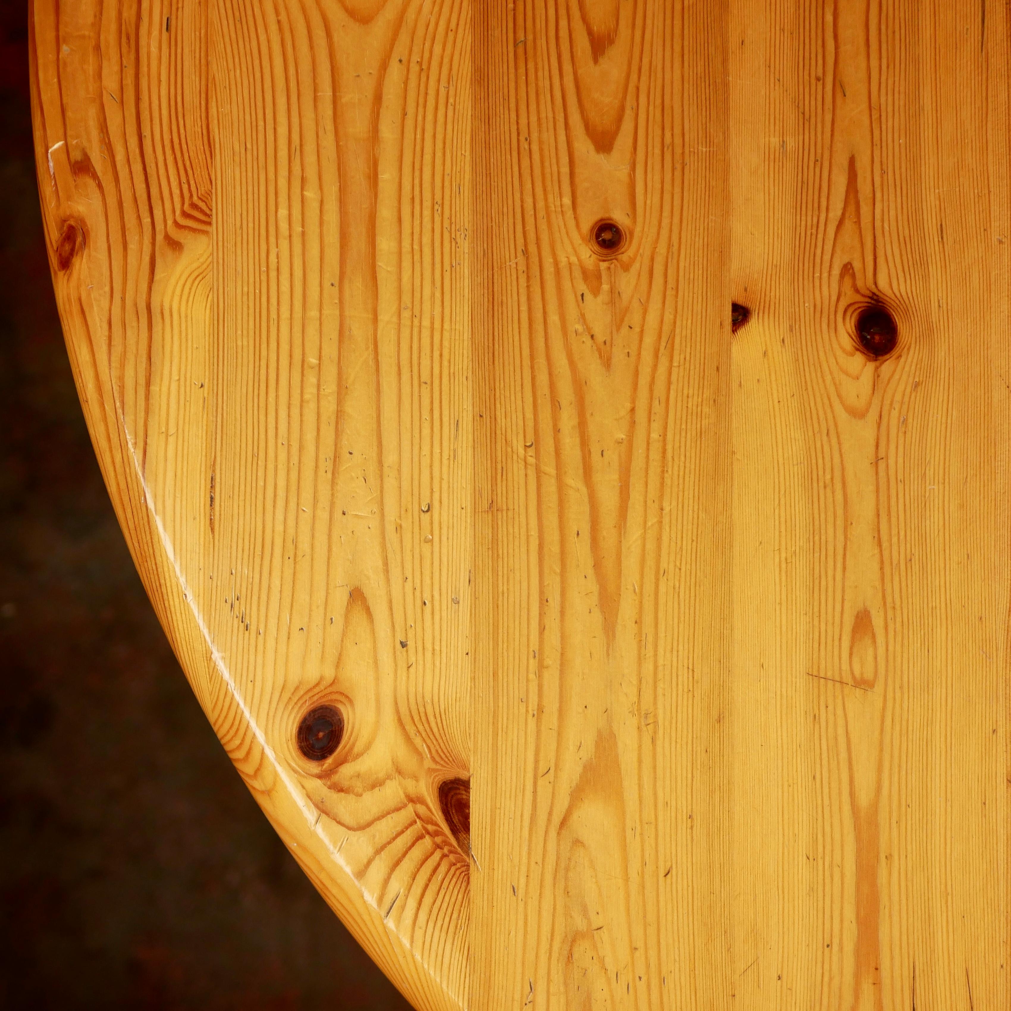 Pine Dining Room Table by Rainer Daumiller for Hirtshals Savværk, Denmark, 1970s 9