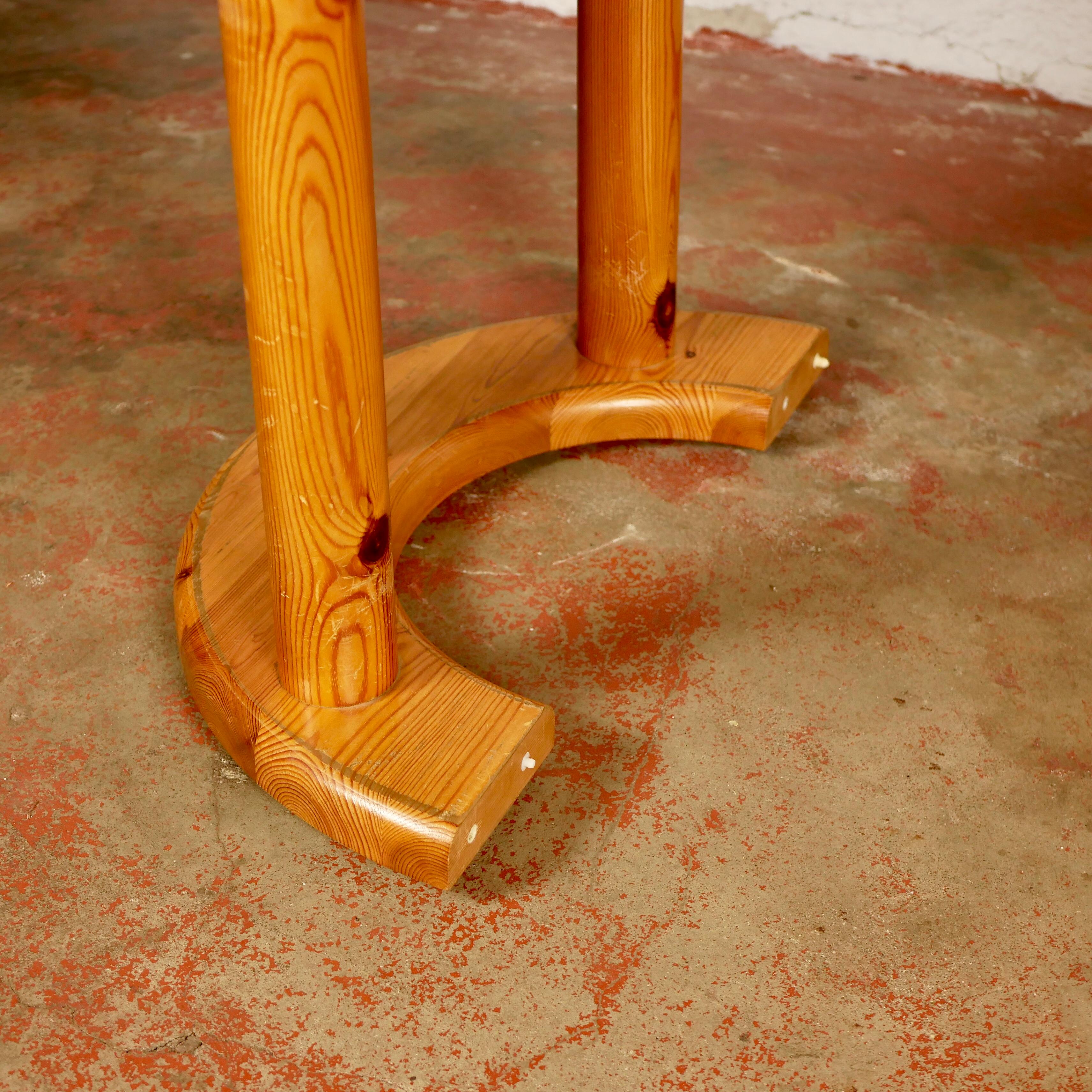 Pine Dining Room Table by Rainer Daumiller for Hirtshals Savværk, Denmark, 1970s 12