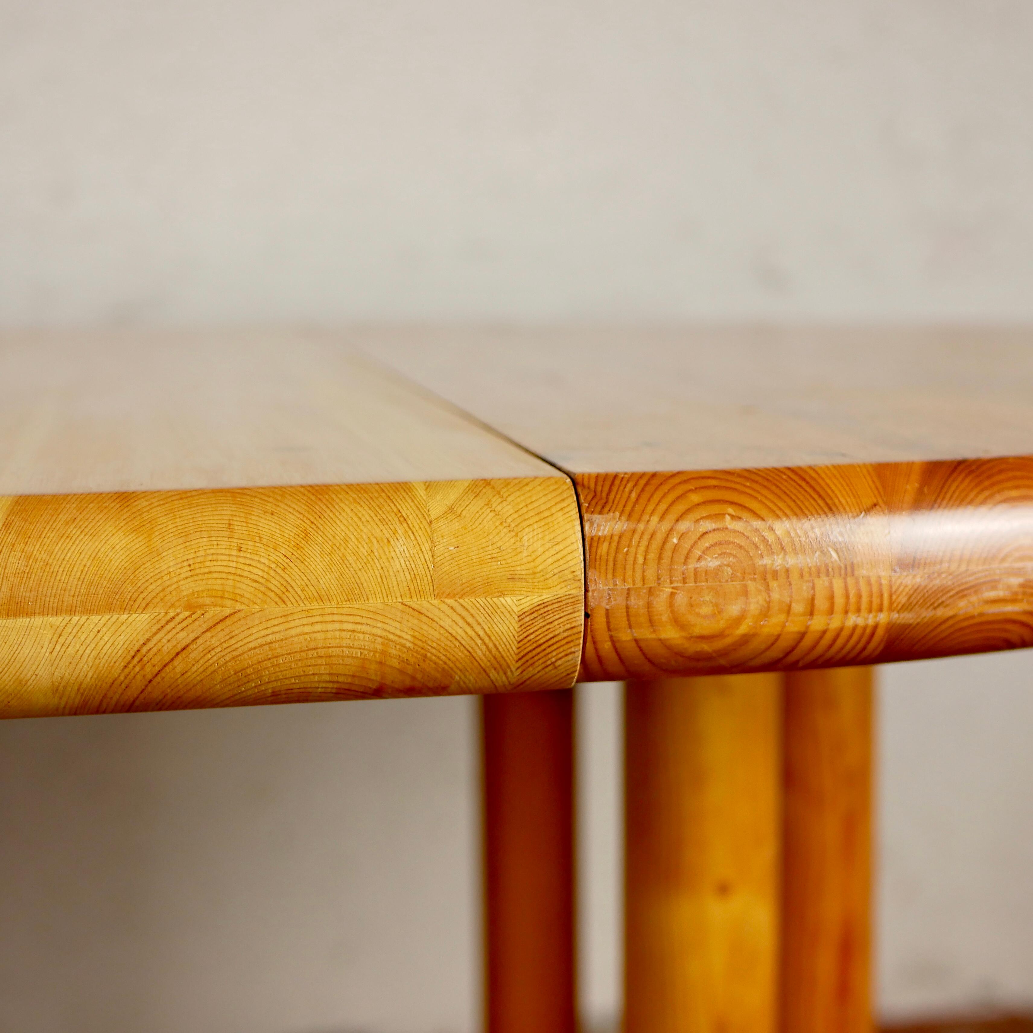 Pine Dining Room Table by Rainer Daumiller for Hirtshals Savværk, Denmark, 1970s 13